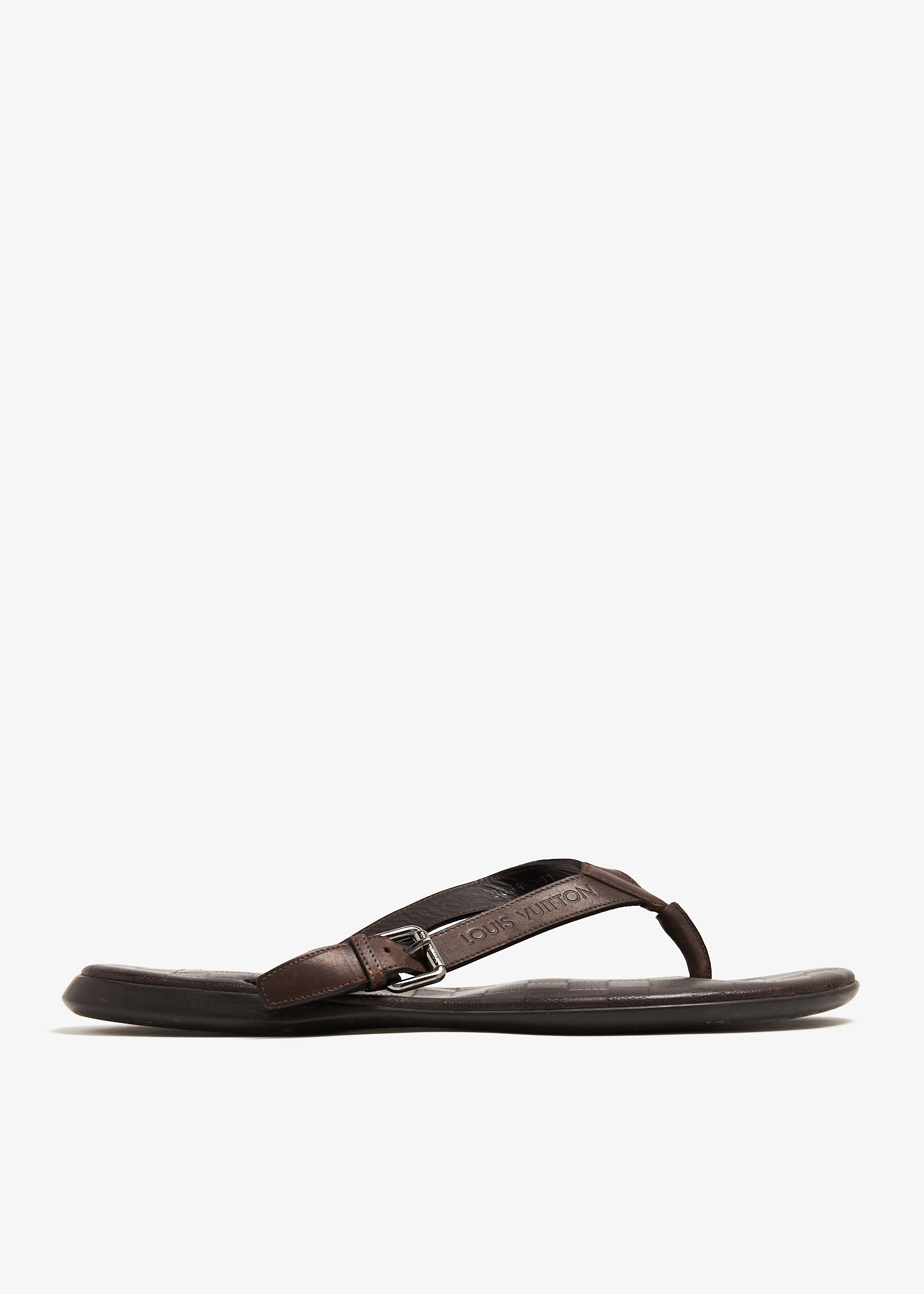 

Damier Graphite thong sandals, Brown