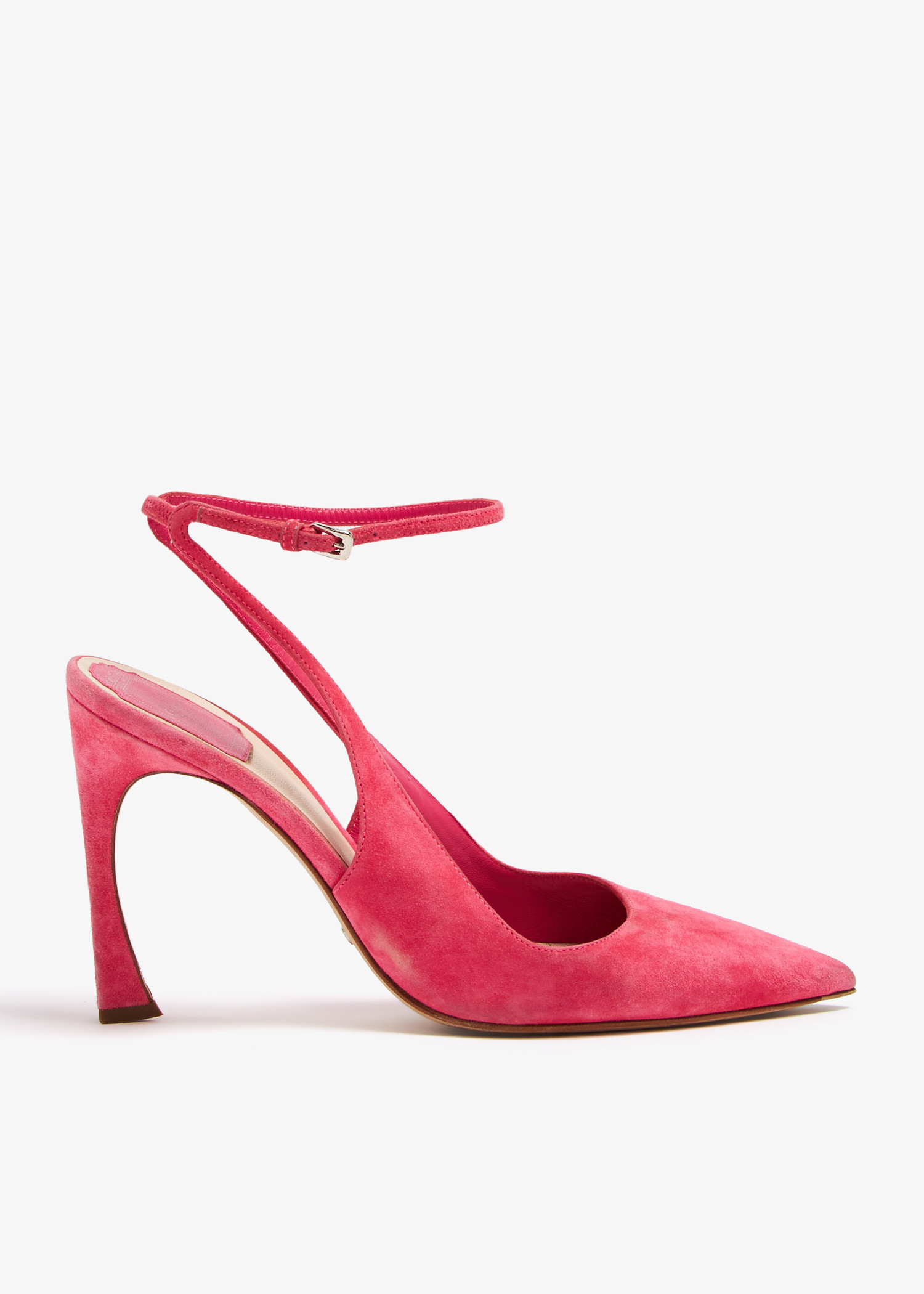 

Pointed ankle strap pumps, Pink
