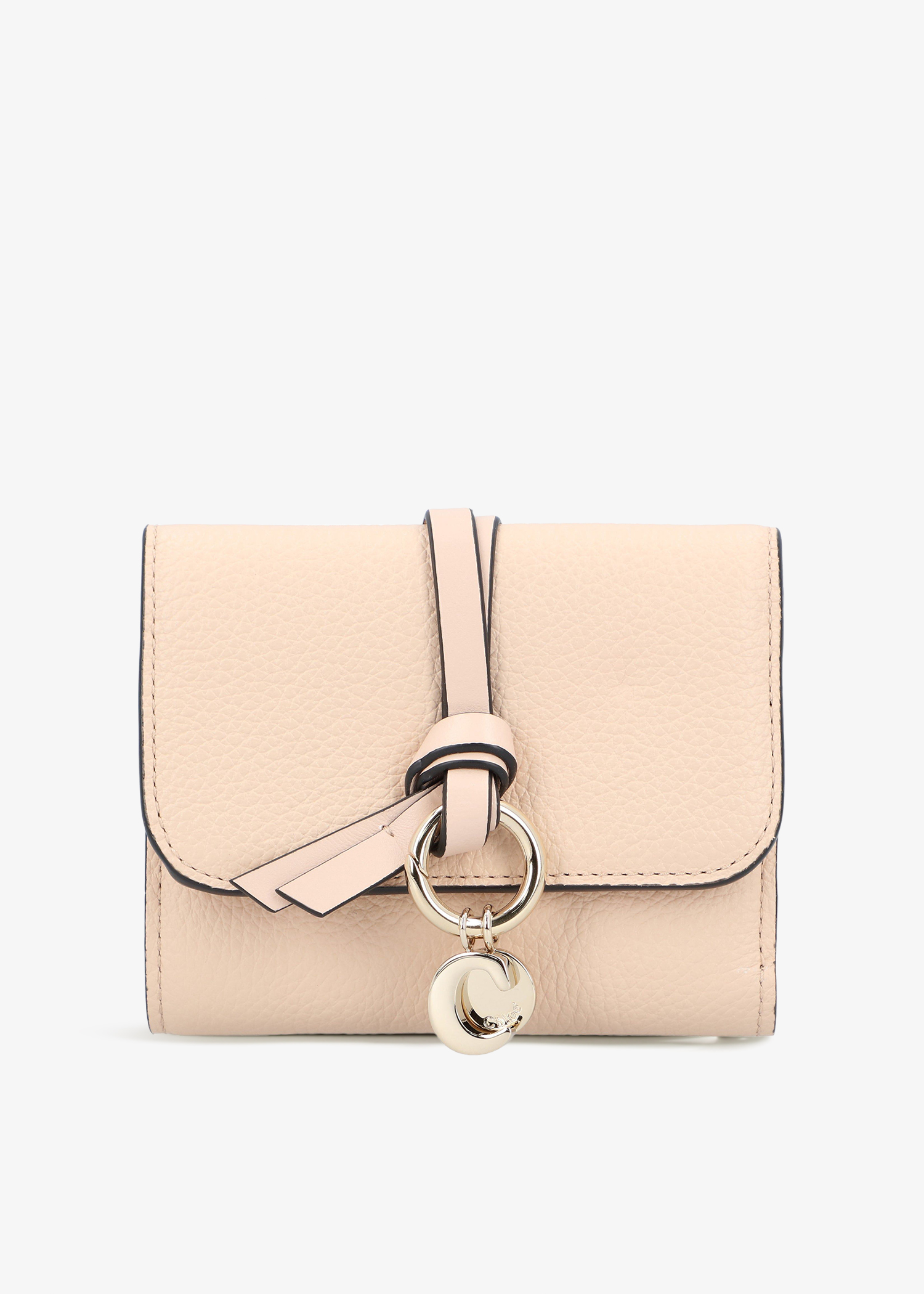 

Small Alphabet tri-fold wallet, Beige