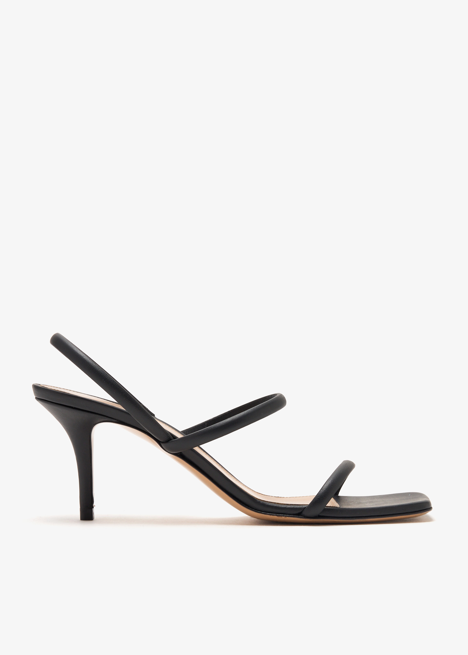 

Leather 75 slingback sandals, Black
