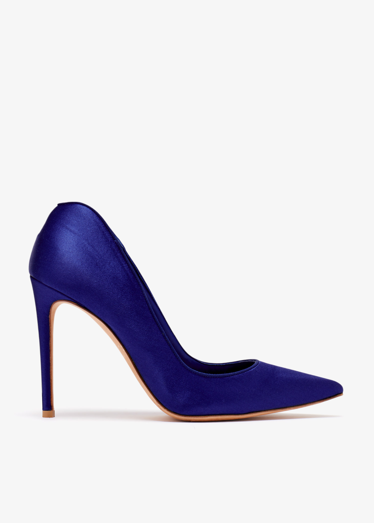 

Heart satin pumps, Blue