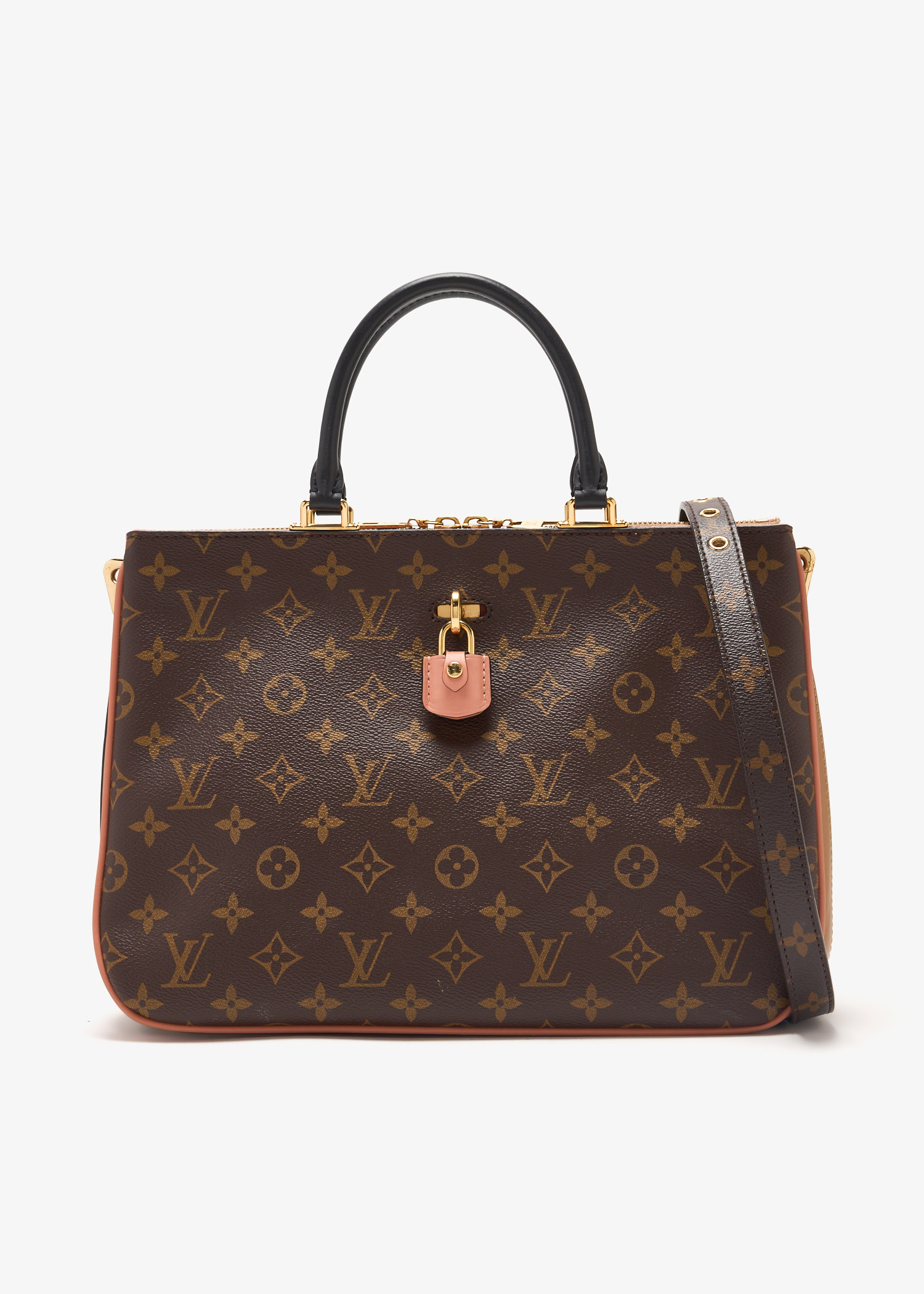 

Millefeuille monogram handbag, Brown