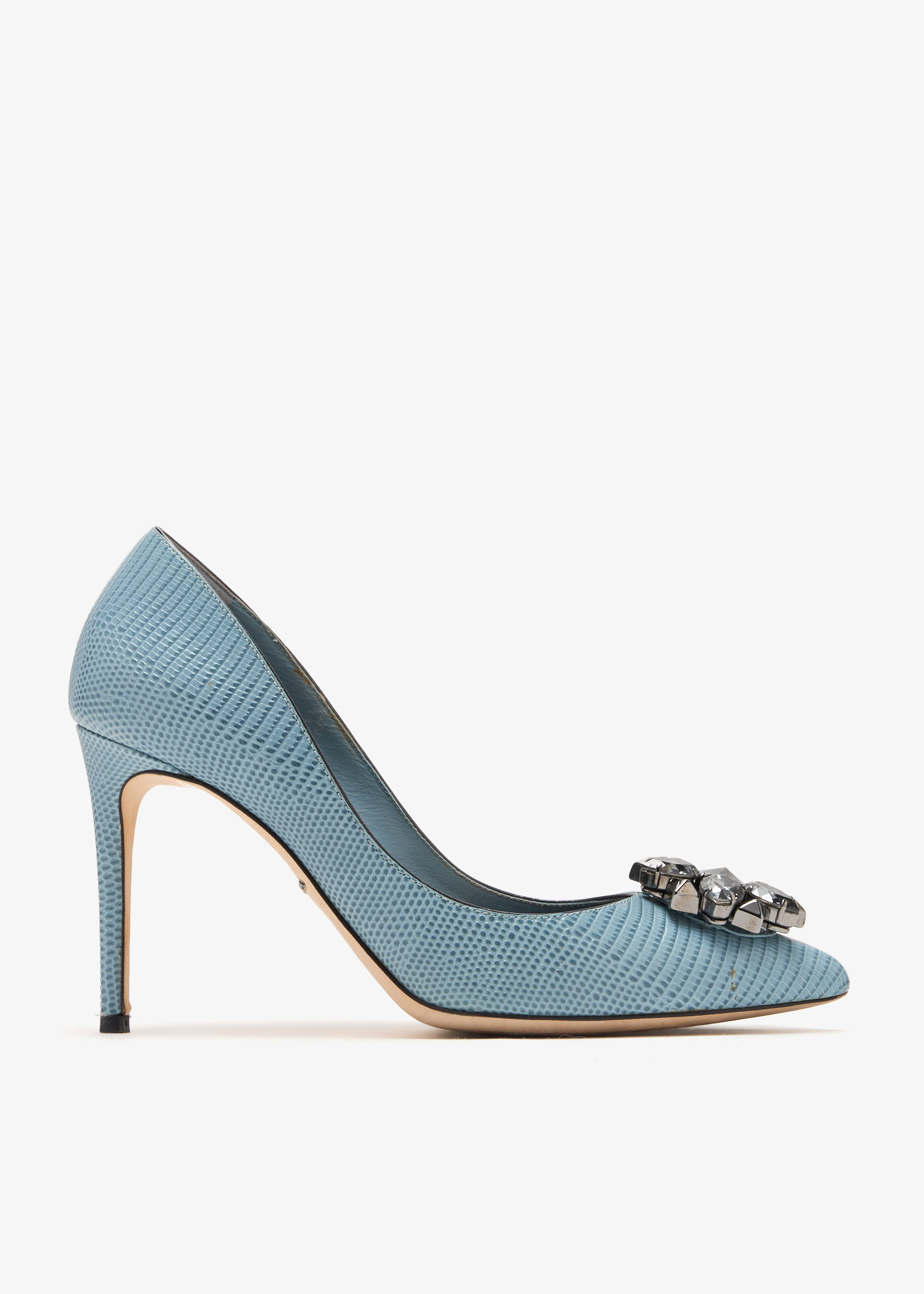 

Crystal-embellished pumps, Blue