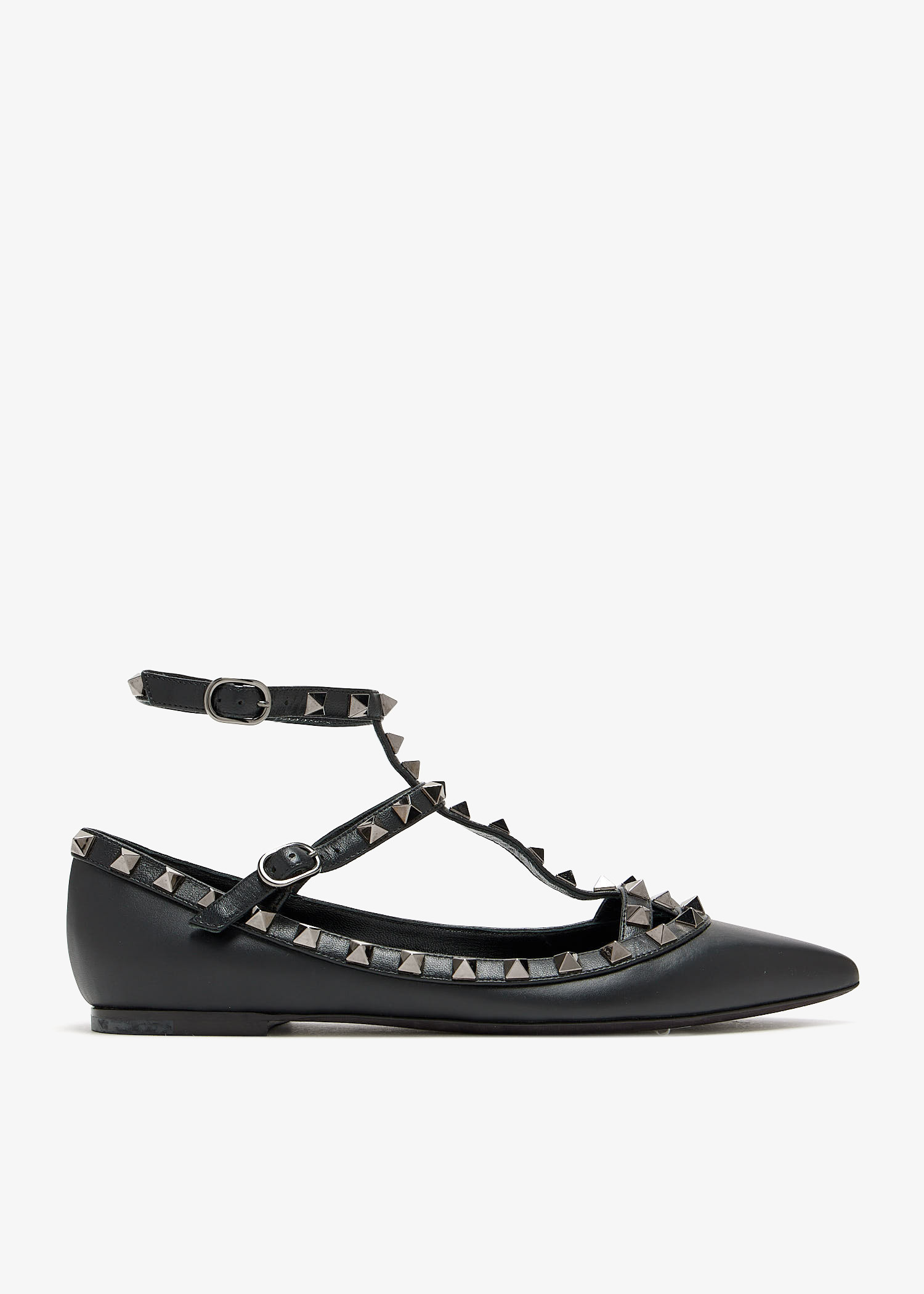 

Rockstud ballet flats, Black