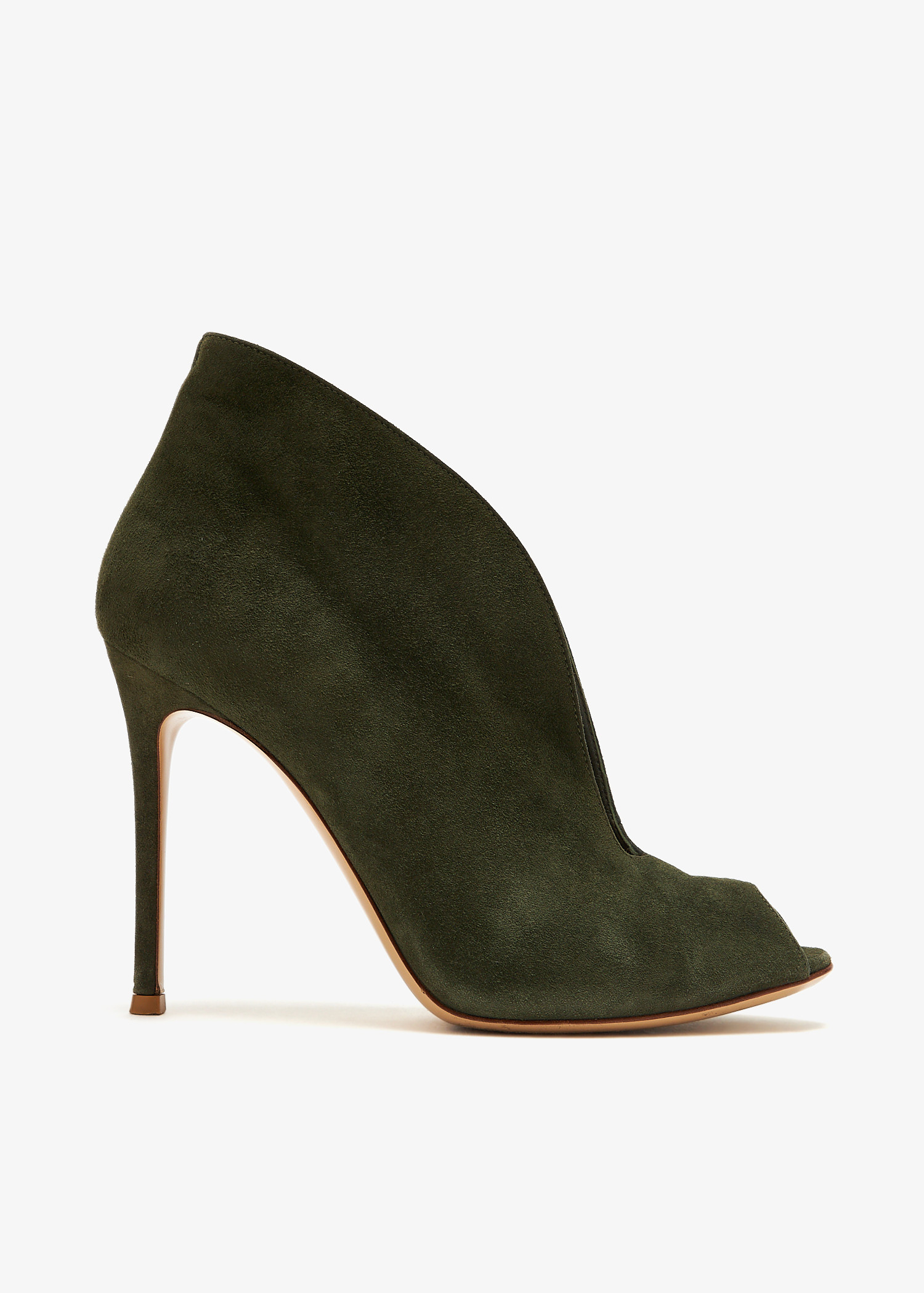 

Vamp suede booties, Green