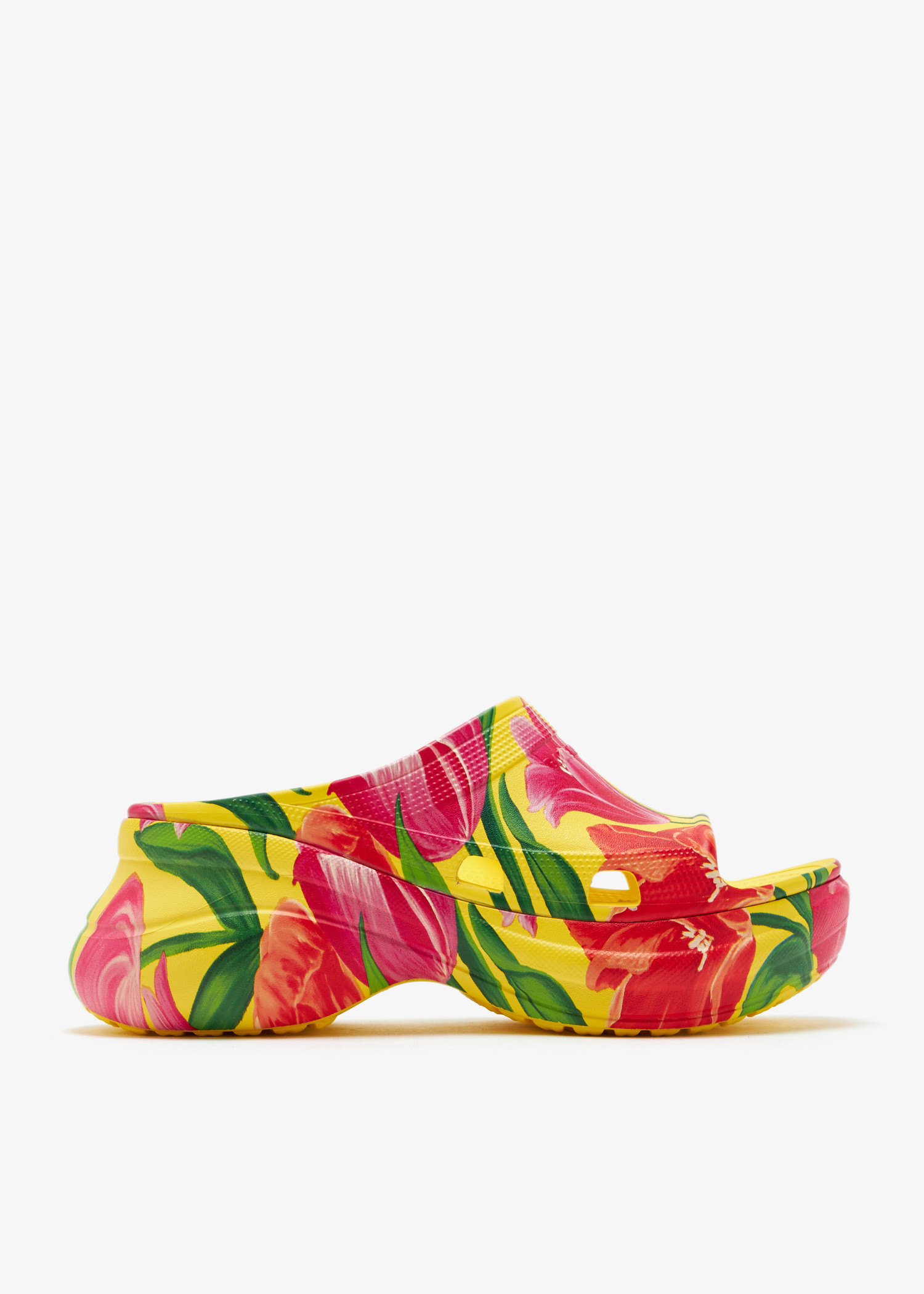 

x Crocs Tulip platform slide sandals, Printed