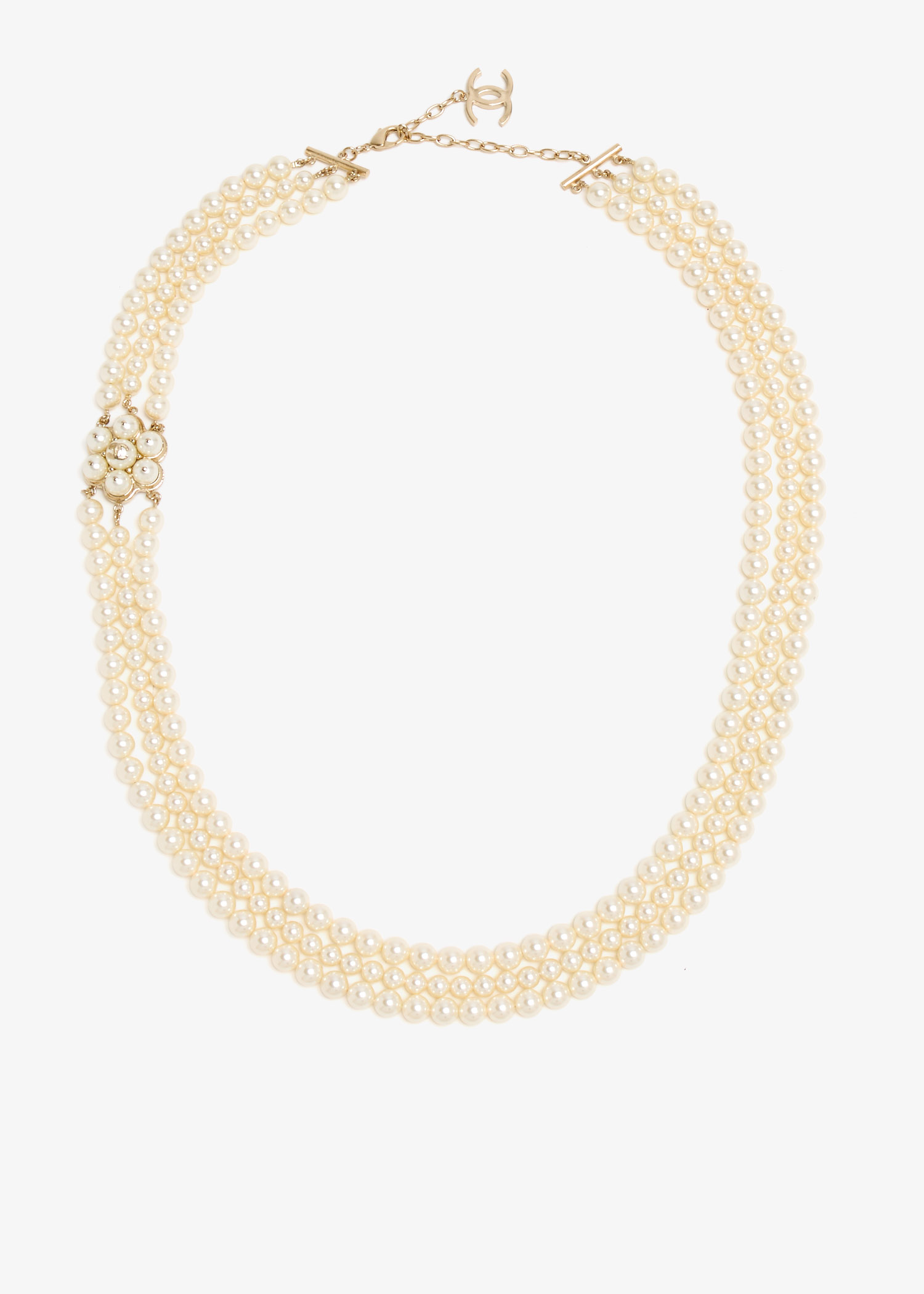 

Triple Strand choker necklace, Gold
