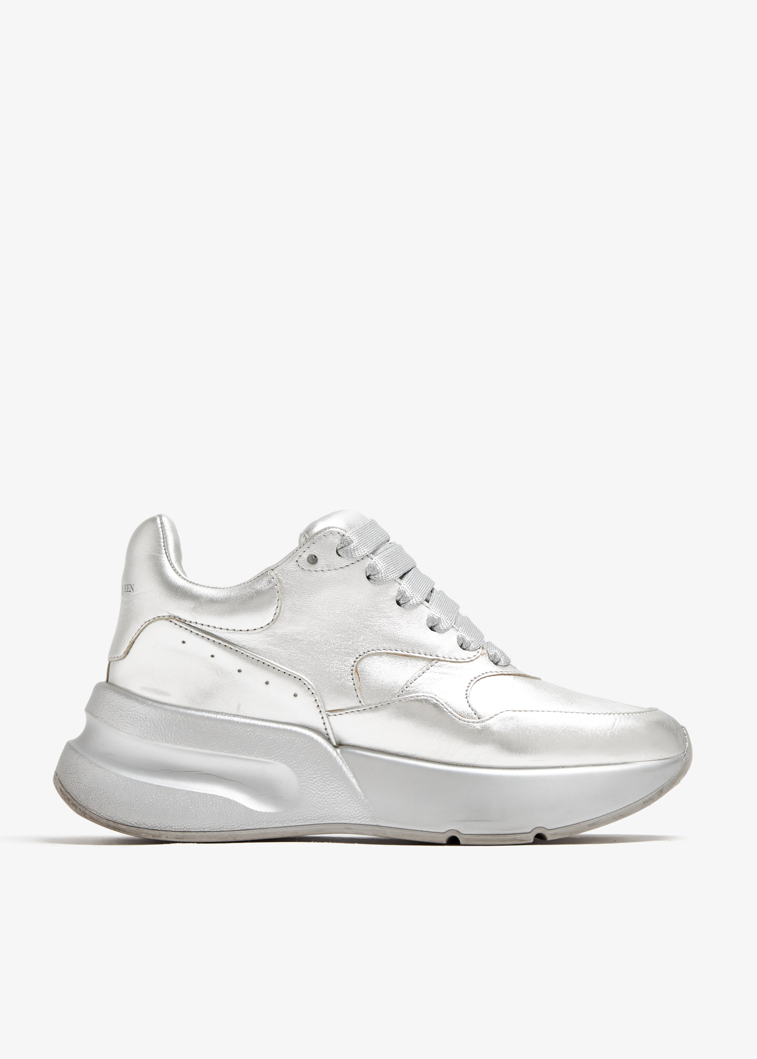 

Oversized runner platform sneakers, Silver