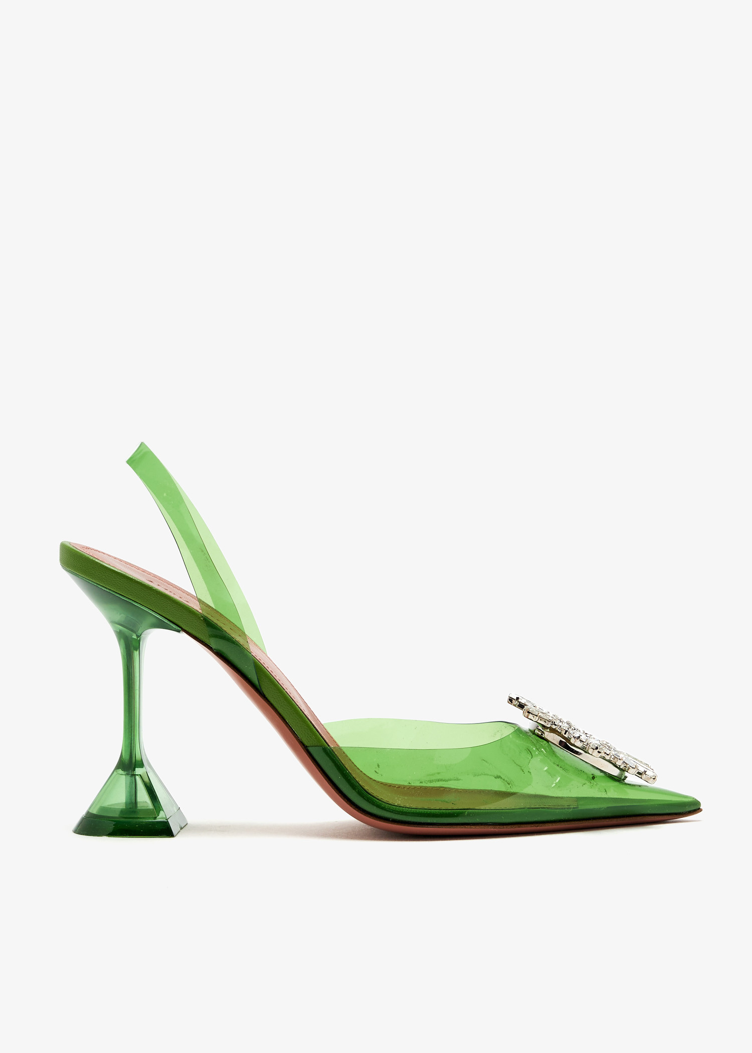 

Begum Crystal 100 slingback pumps, Green