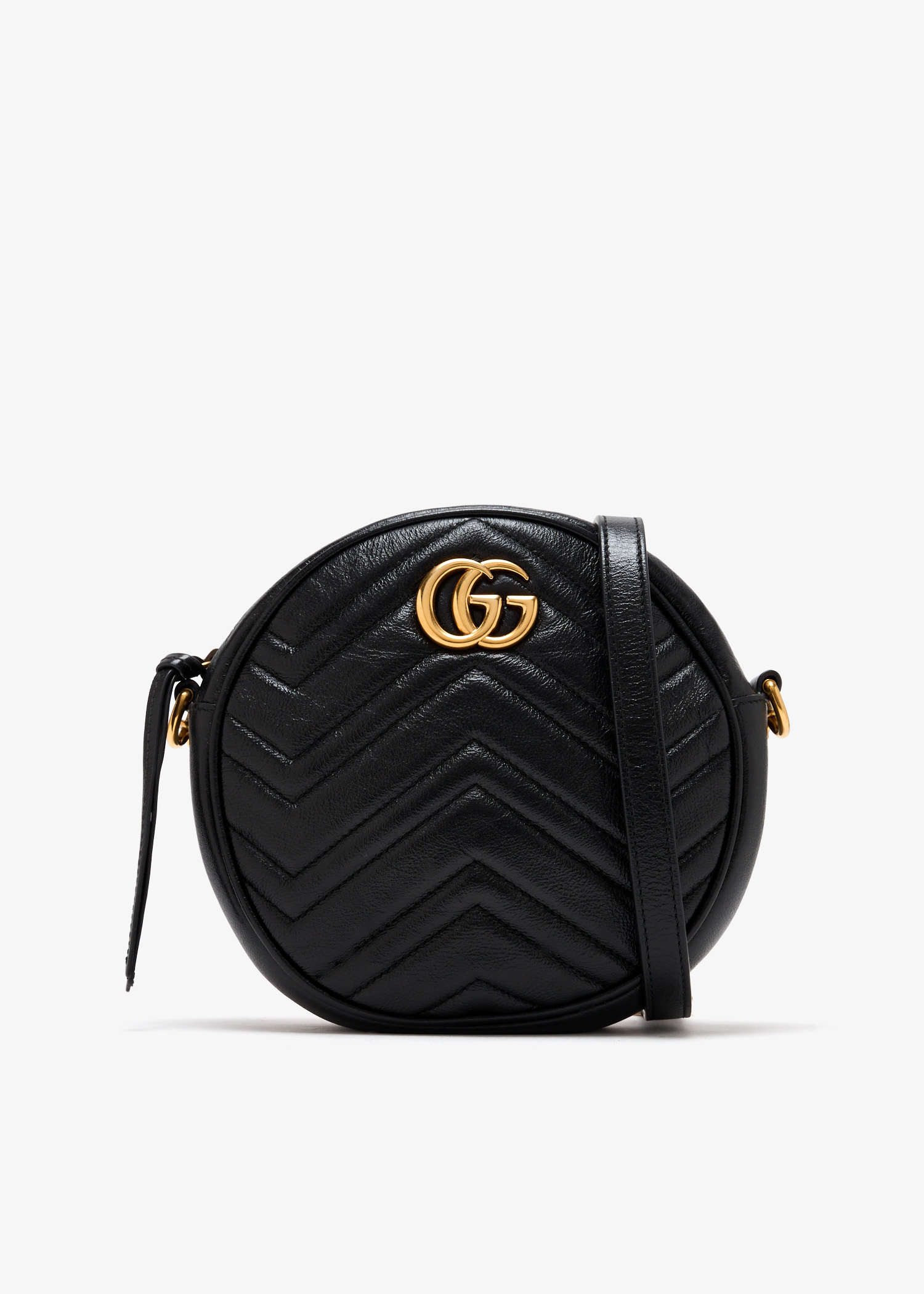 

GG Marmont round crossbody bag, Black