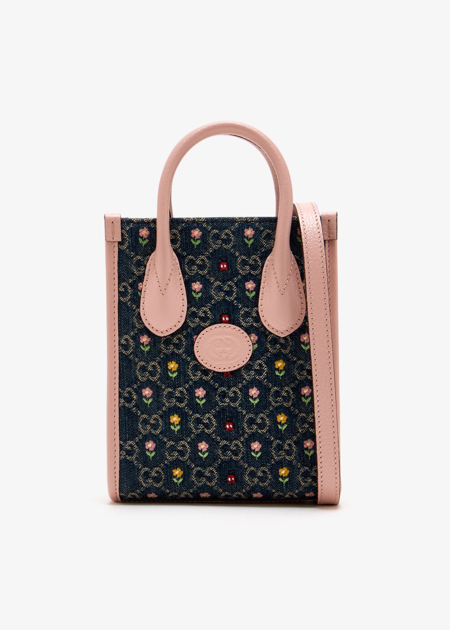 

GG Supreme floral mini tote bag, Printed
