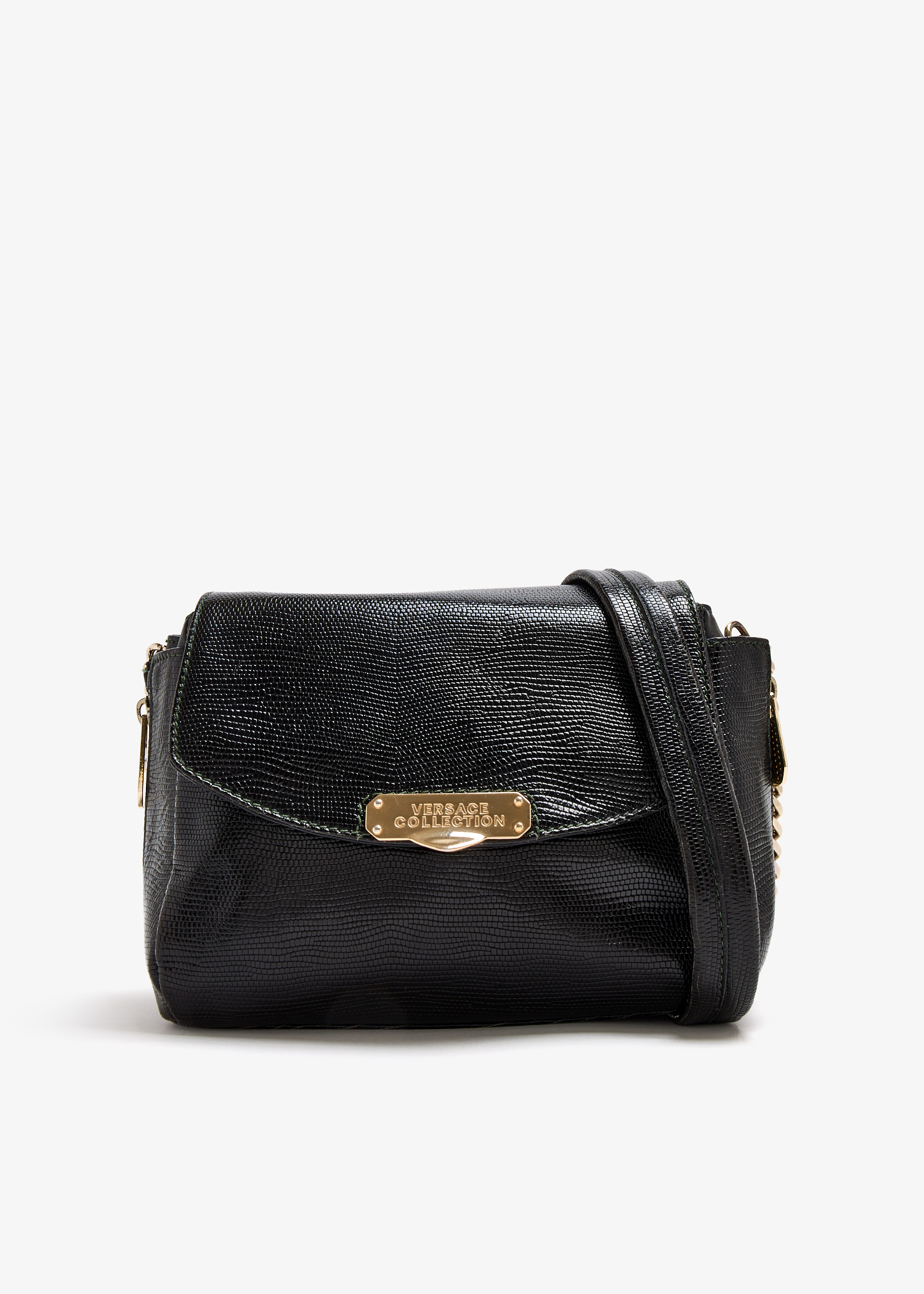 

Leather shoulder bag, Black