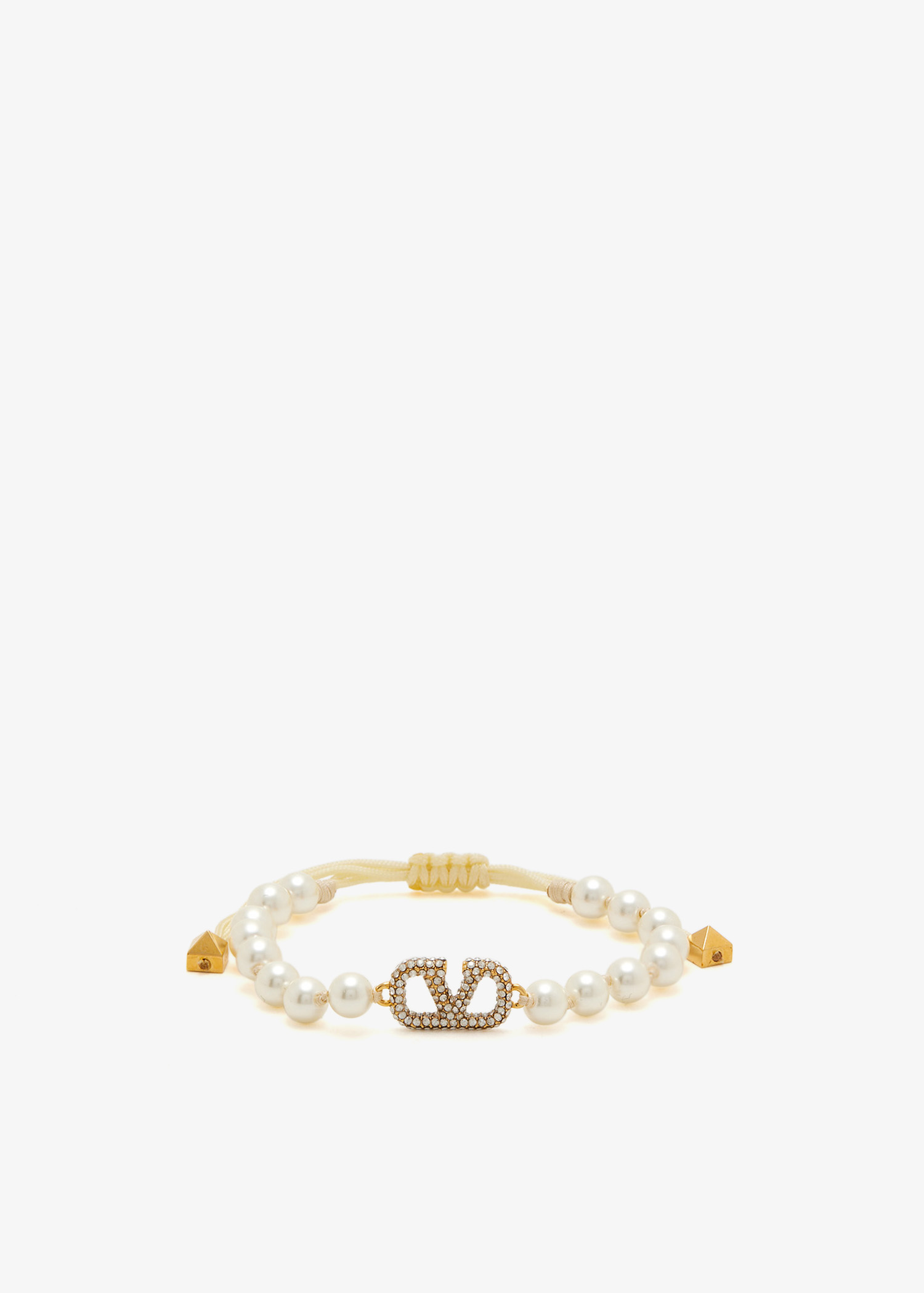 

VLogo Signature pearl bracelet, White
