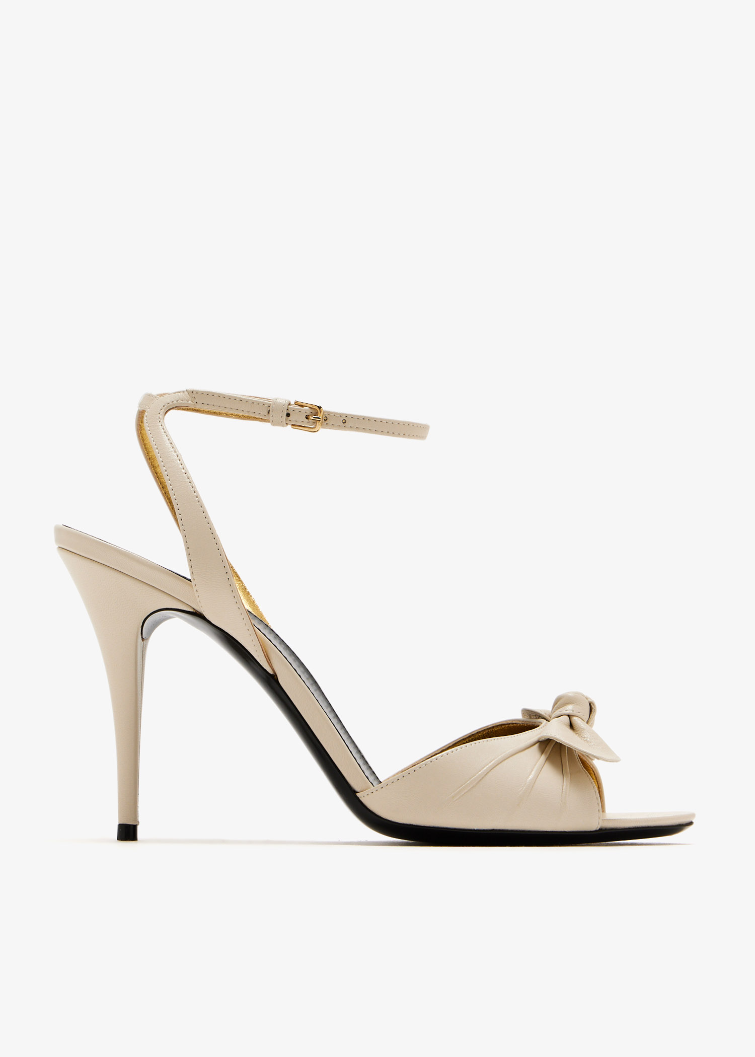 

Bow sandals, Cream