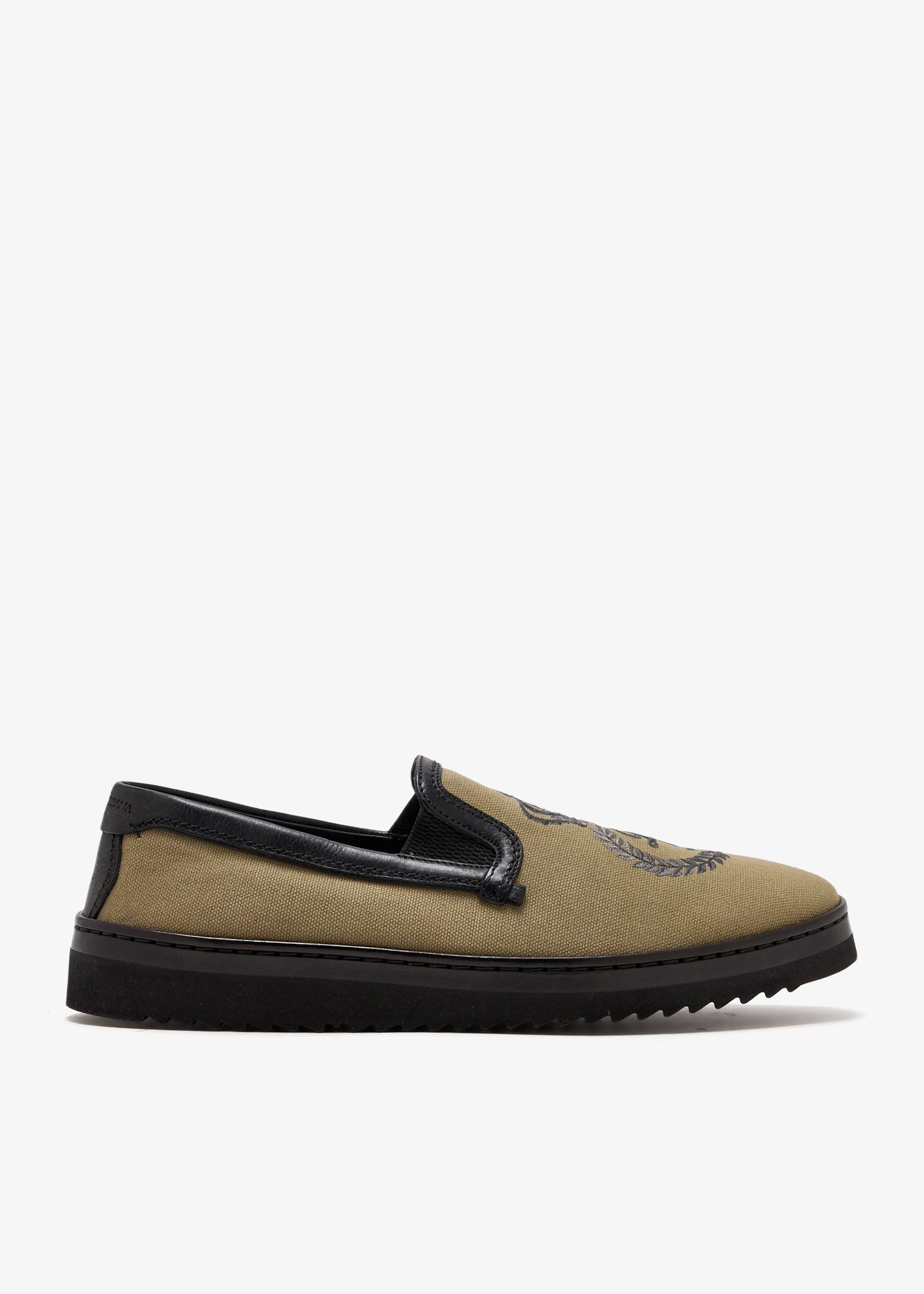 

Logo slip-on sneakers, Khaki