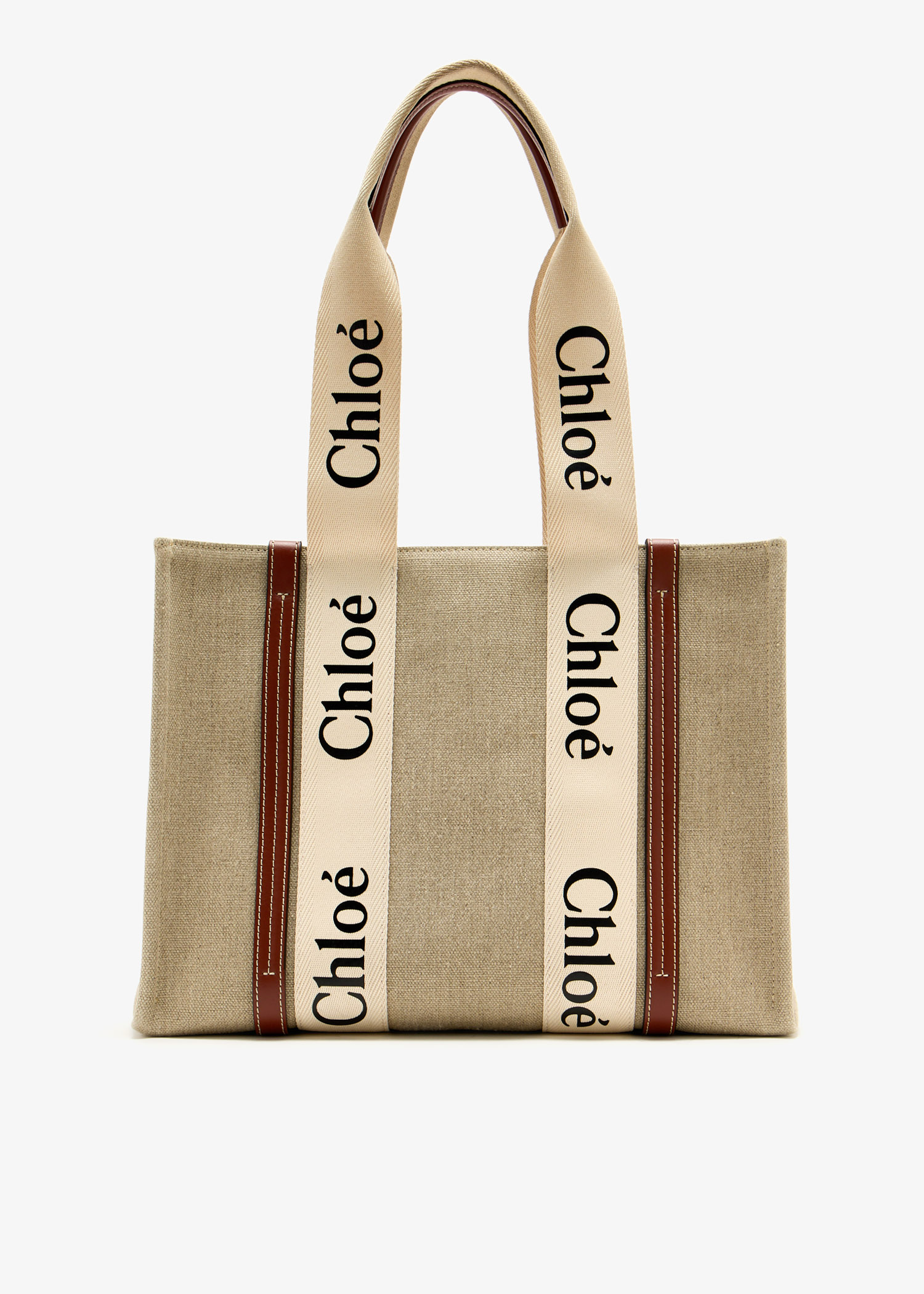 

Woody medium tote bag, Beige