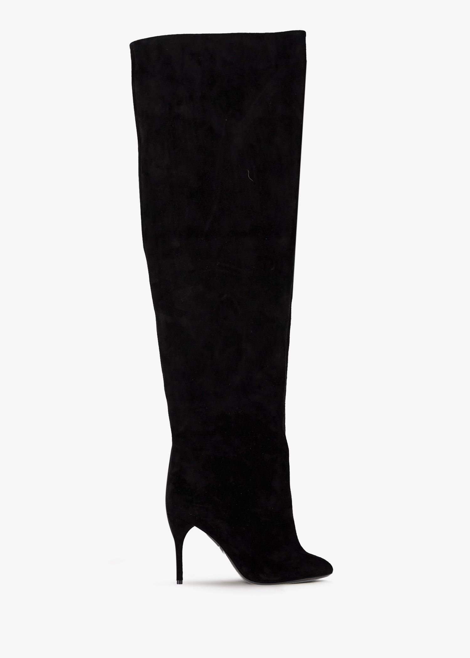 

Suede over-the-knee boots, Black