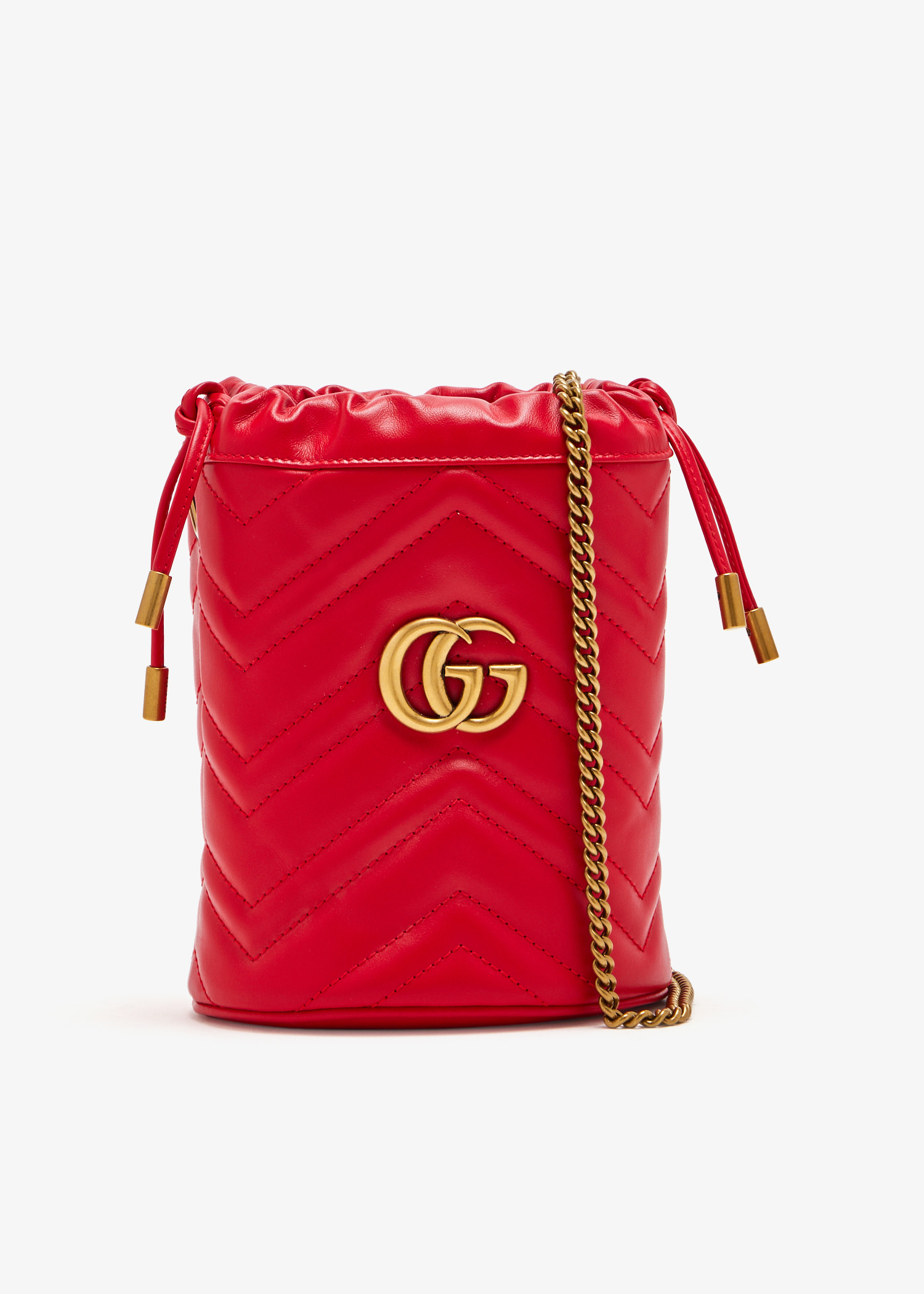 

GG Marmont mini bucket bag, Red