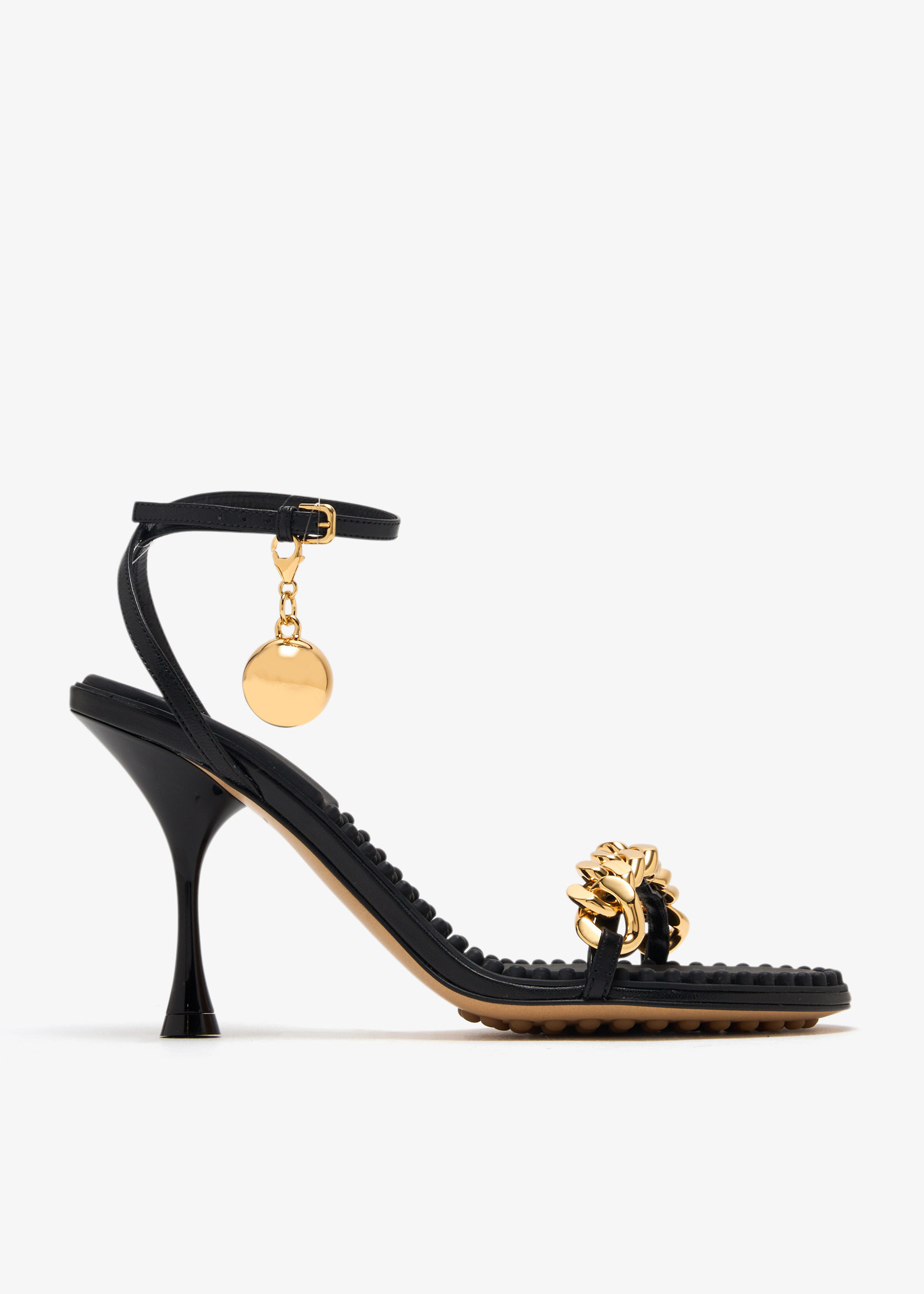 

Dot ankle strap sandals, Black