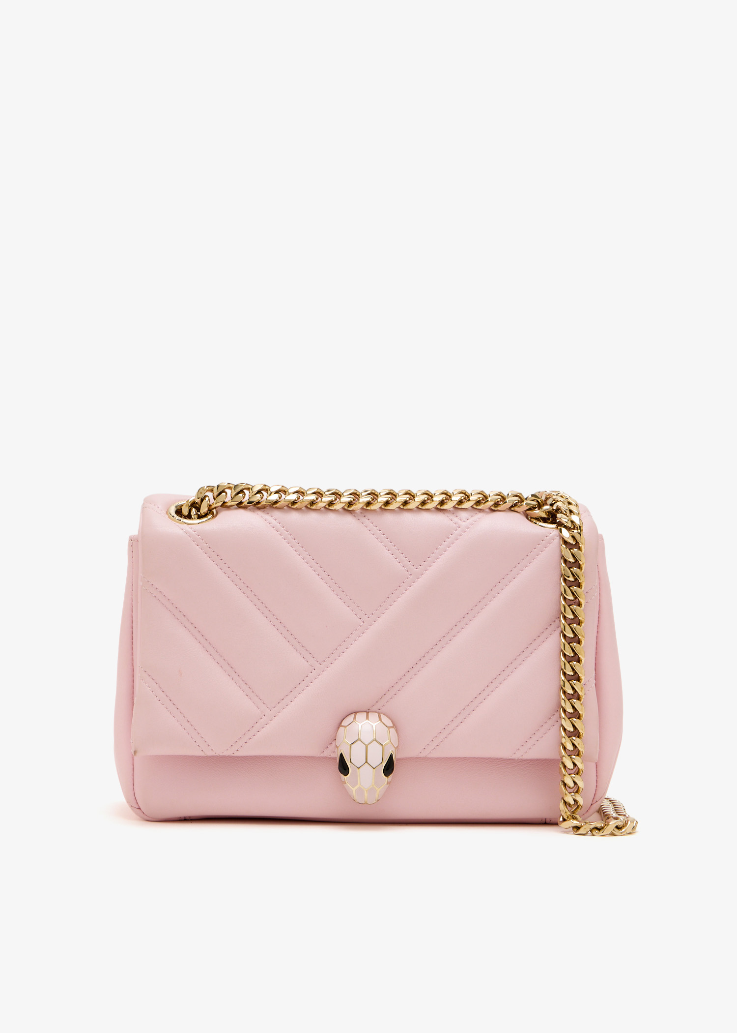

Small Serpenti Cabochon Shoulder Bag, Pink