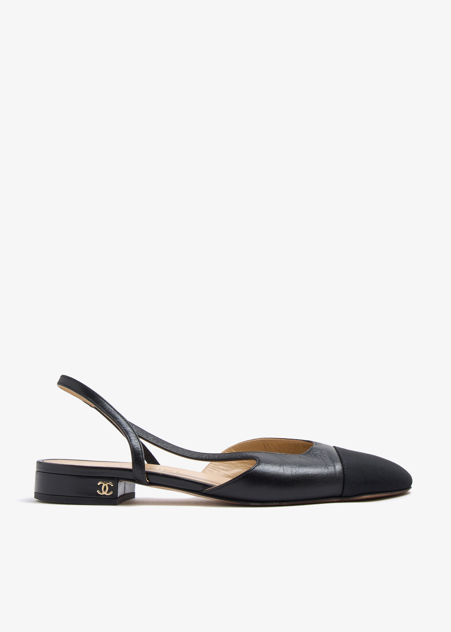 

CC Cap Toe slingback ballerinas, Black