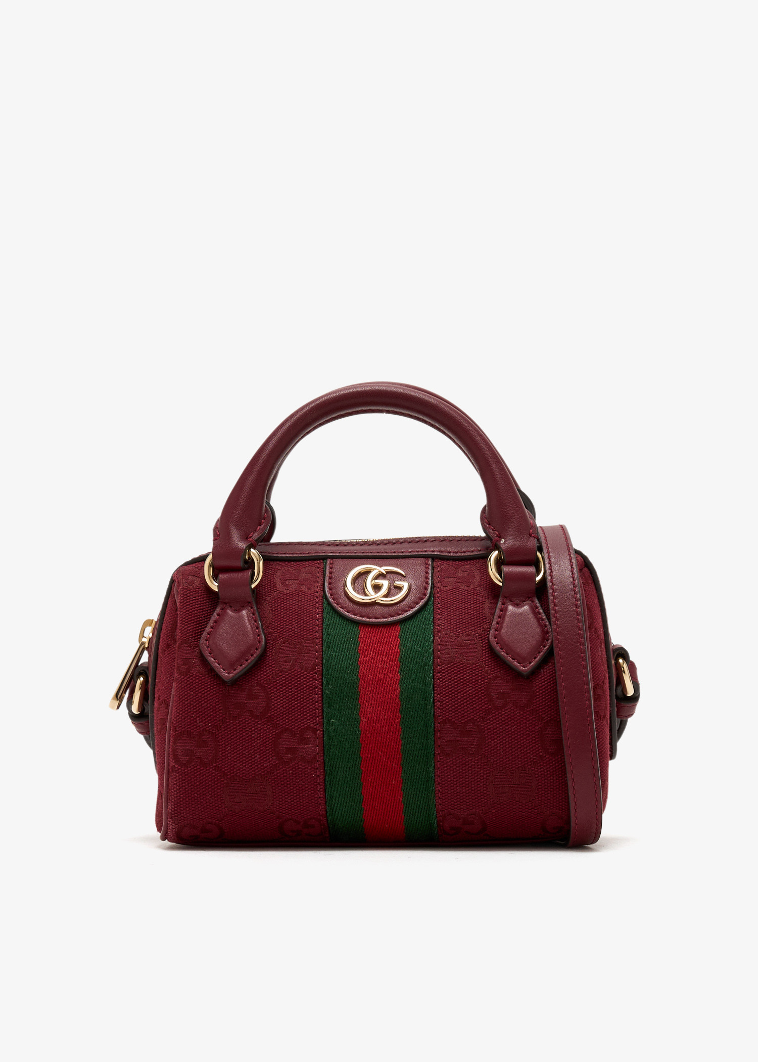 

Ophidia mini boston handbag, Burgundy