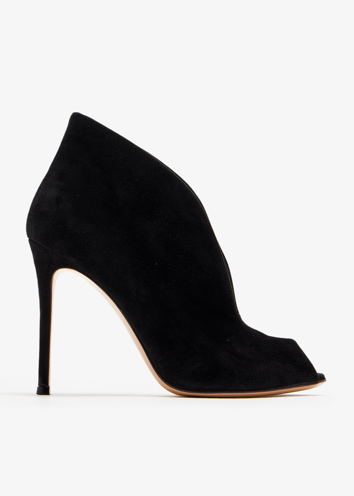 

Vamp suede booties, Black