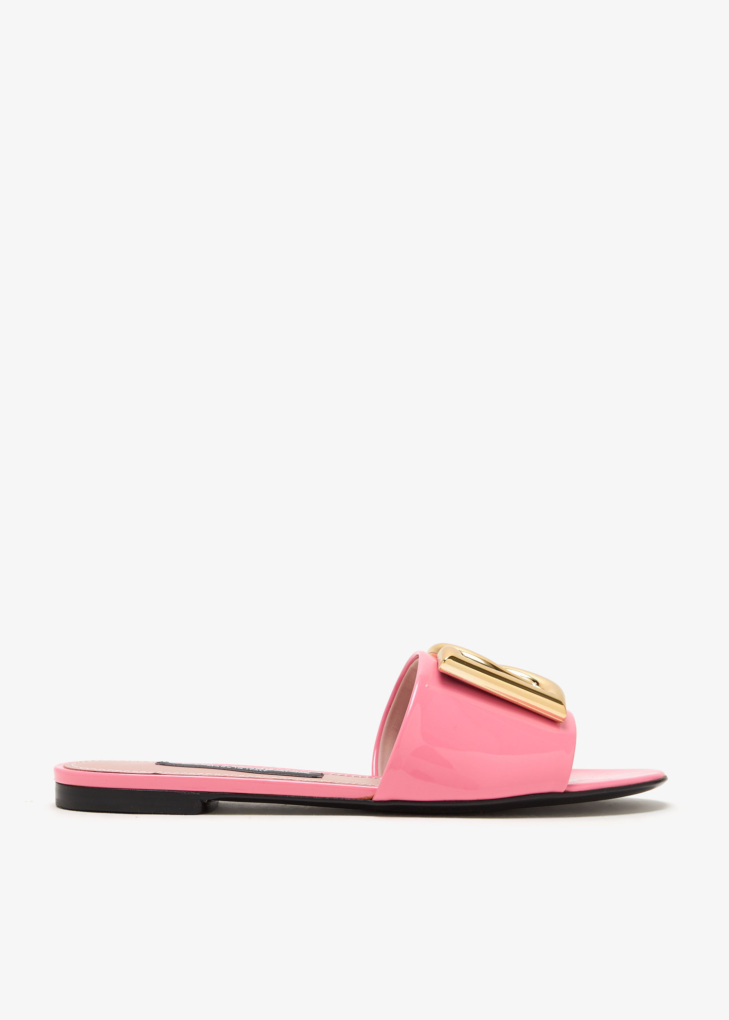 

DG logo slide sandals, Pink