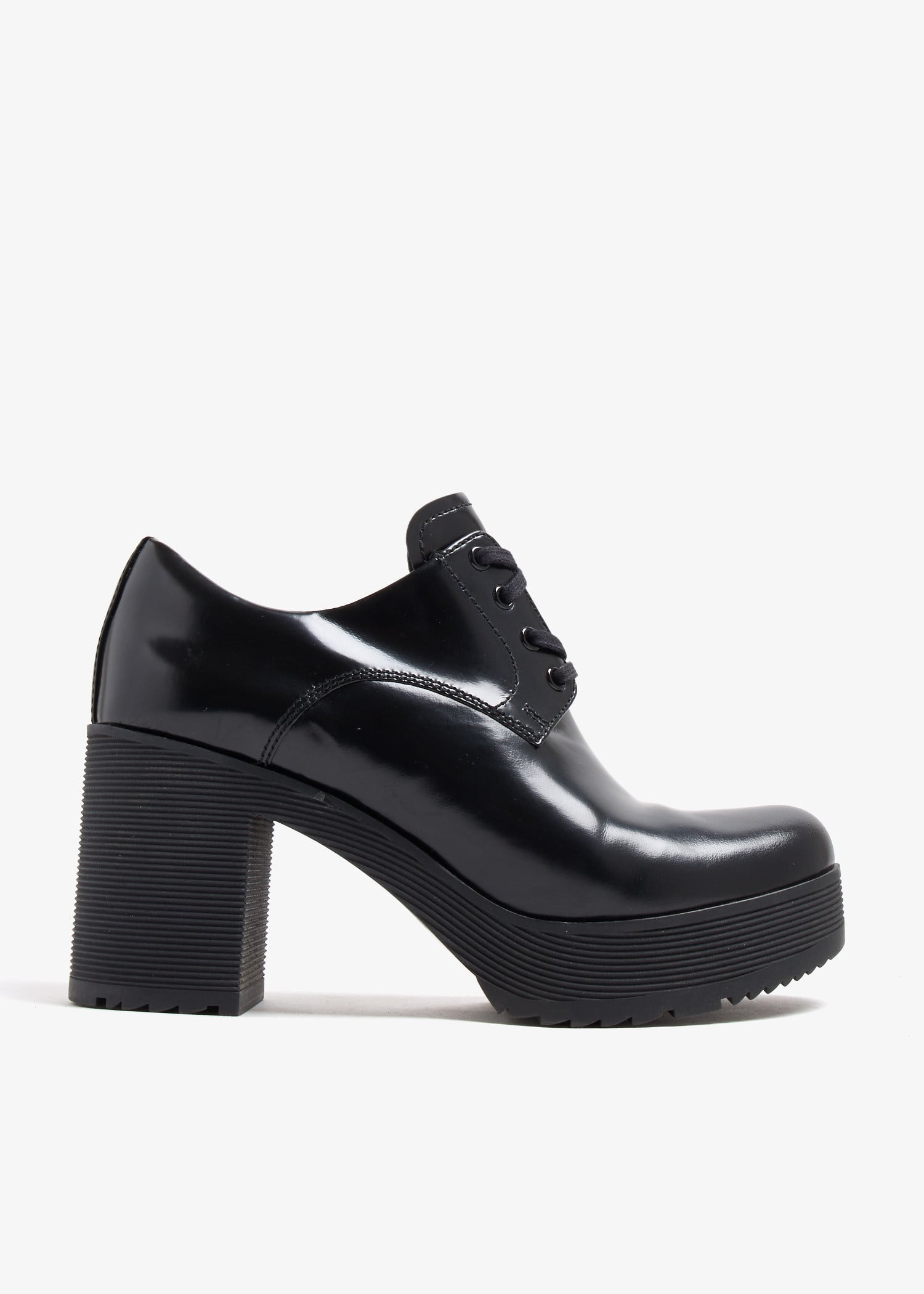 

Chunky leather pumps, Black