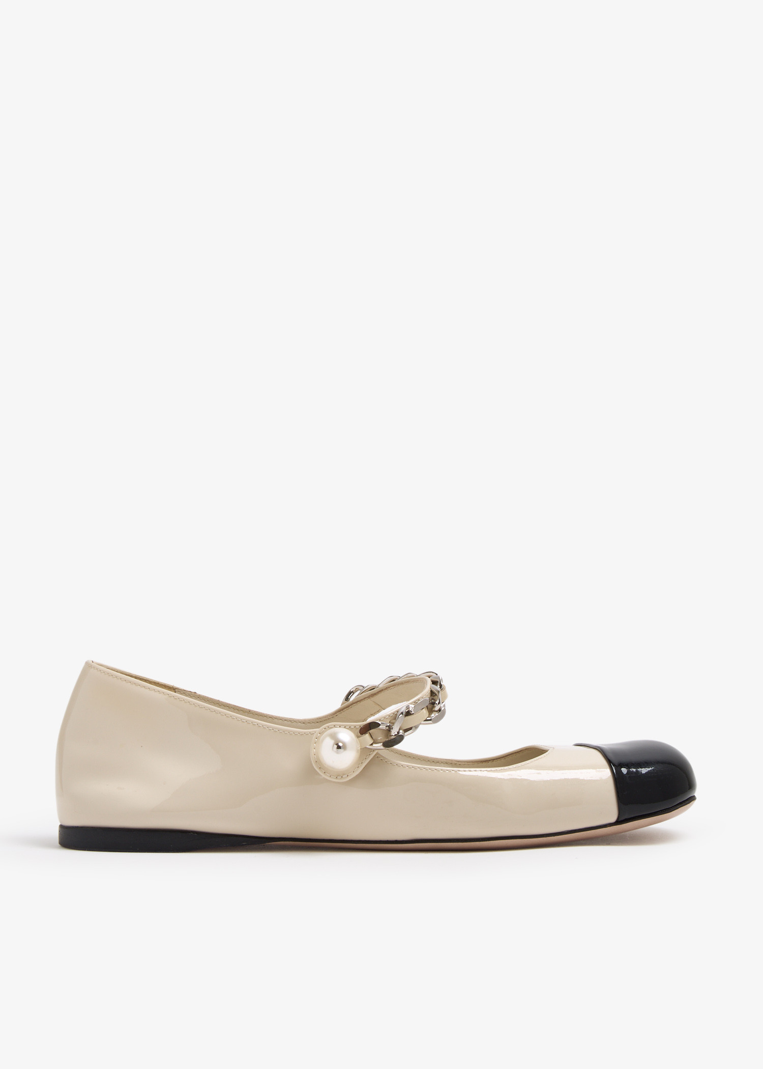 

Leather Mary Jane shoes, Cream