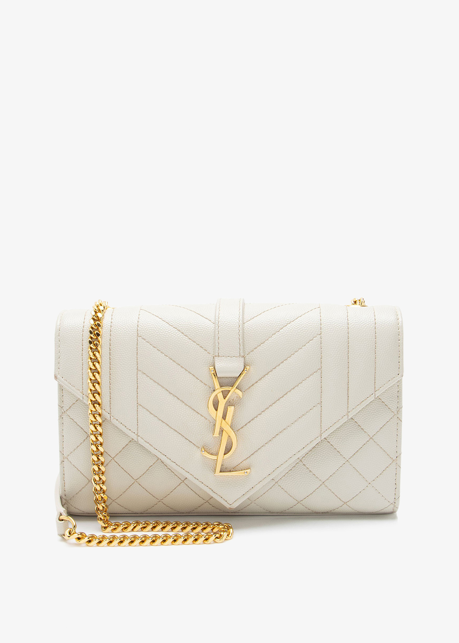 

Grain de Poudre Monogram small shoulder bag, White