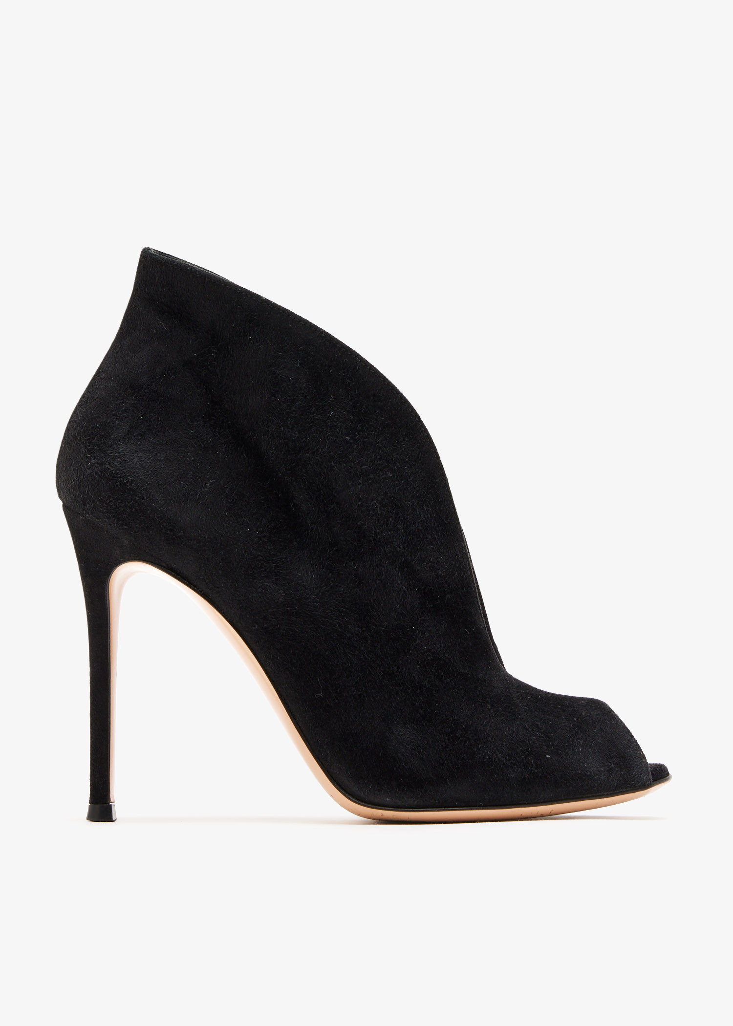 

Vamp peep-toe pumps, Black