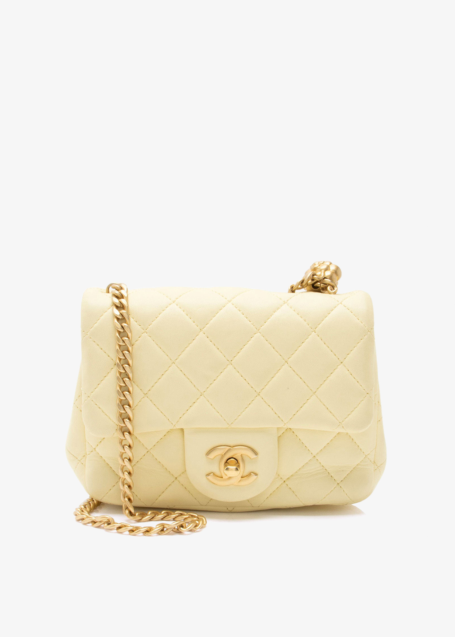 

Sweet Camellia mini flap bag, Yellow