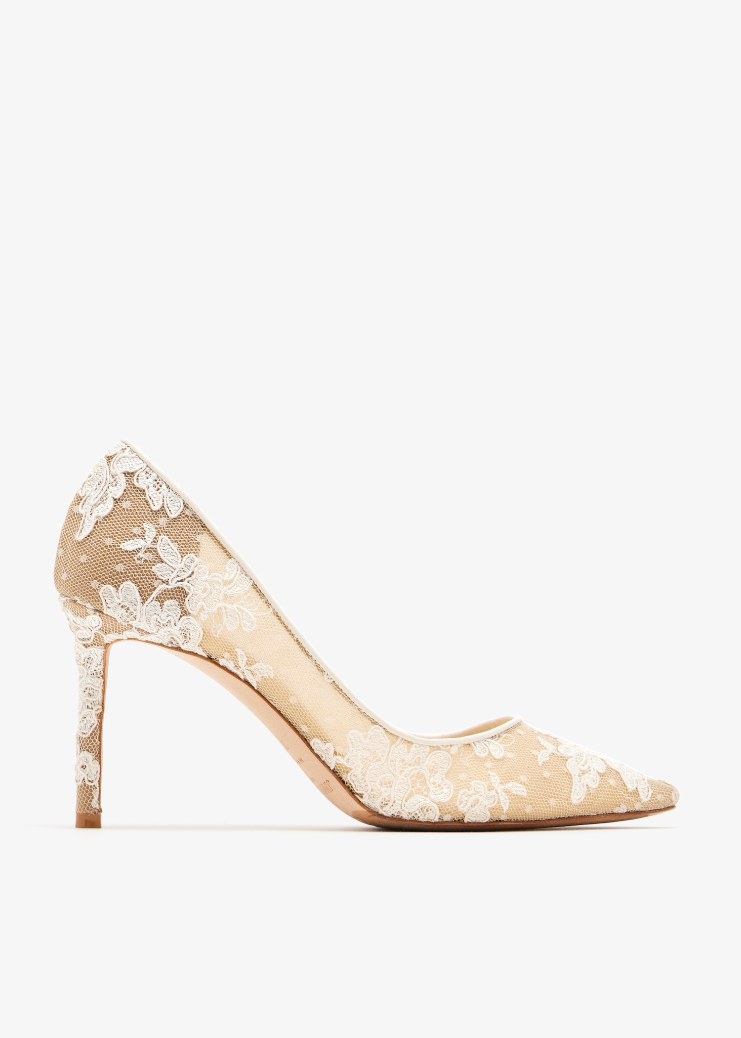 

Romy 85 lace pumps, Cream