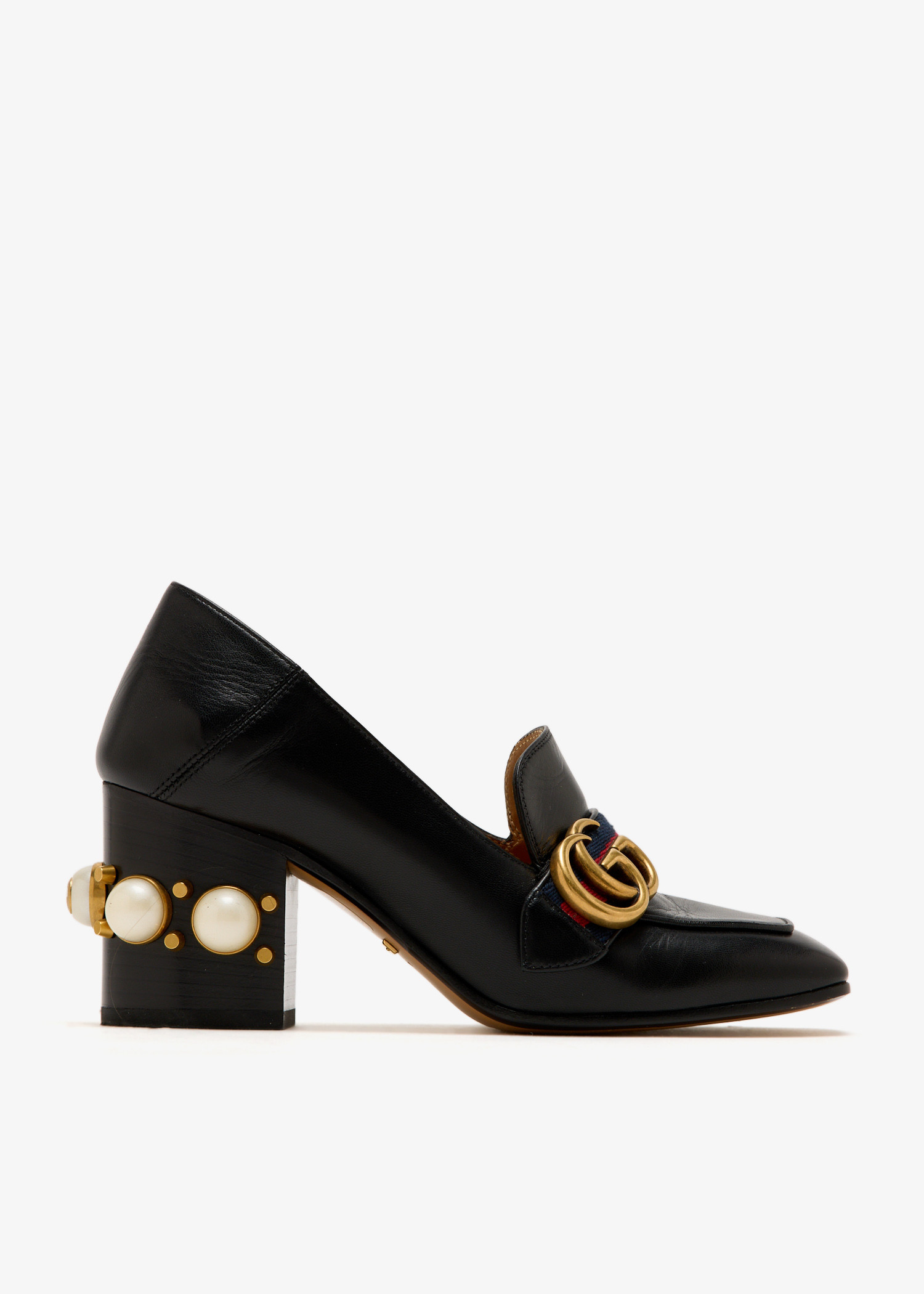 

Peyton GG Marmont loafer pumps, Black