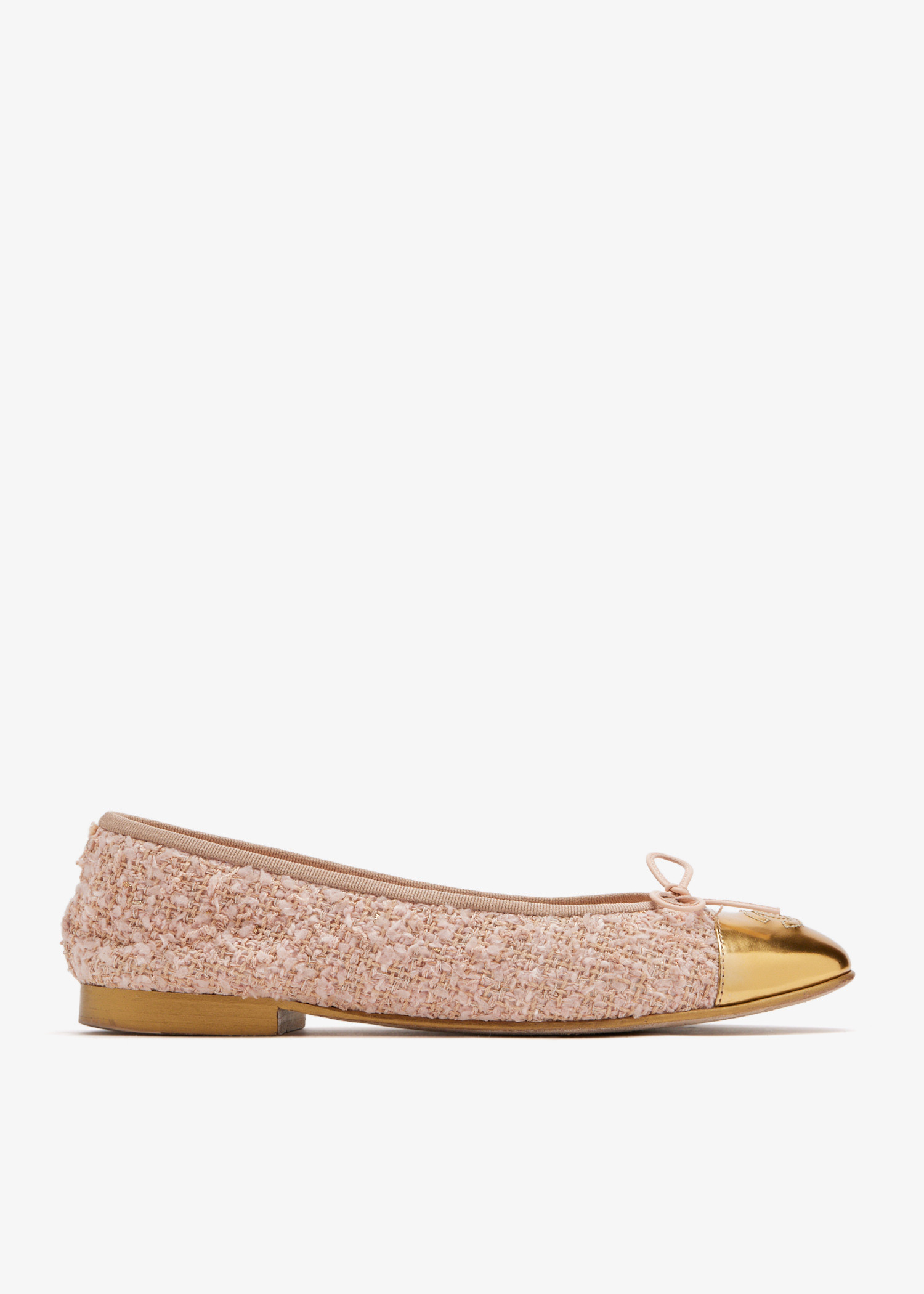 

CC Cap-Toe Bow Tweed ballerinas, Pink