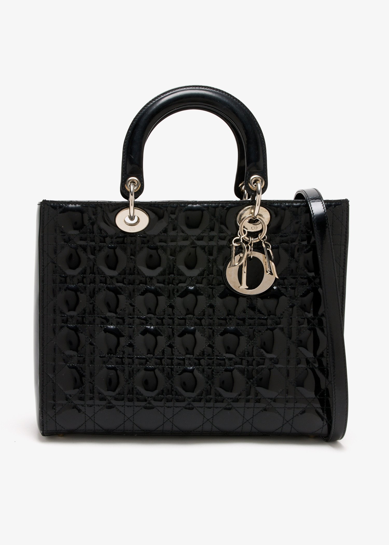 

Lady Dior Large top handle bag, Black