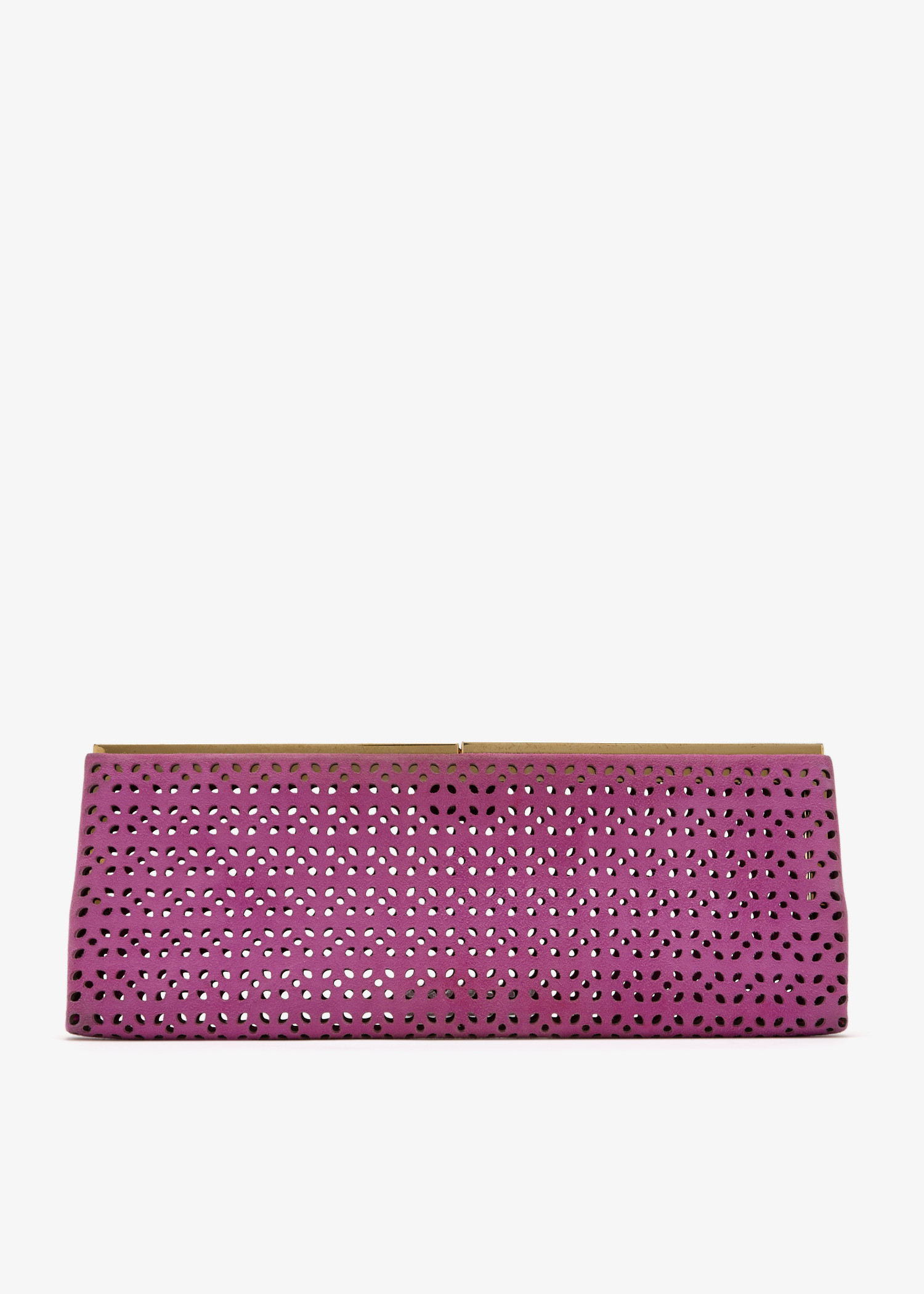 

Perforated clutch, Purple