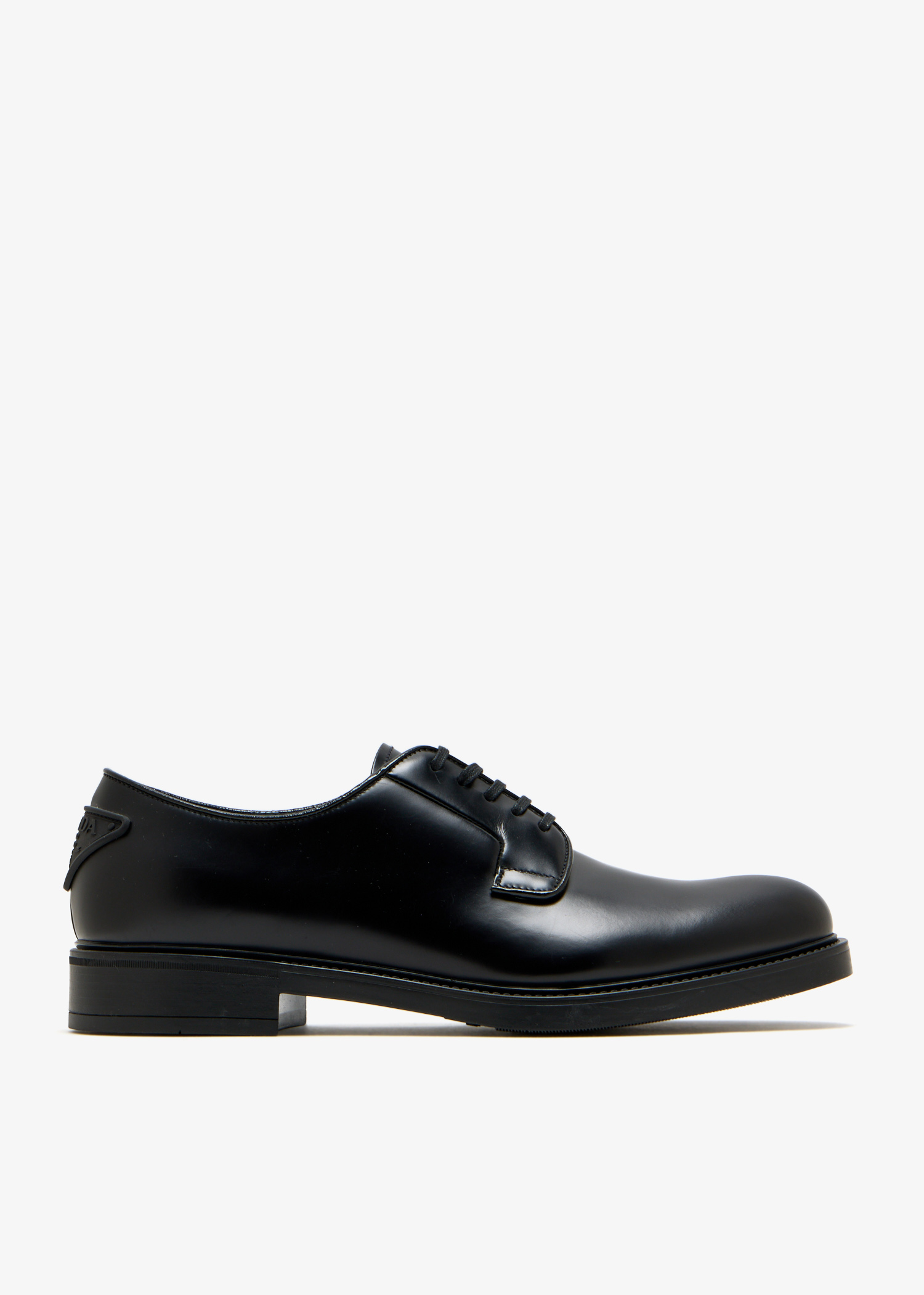 

Triangle Shiny derby shoes, Black