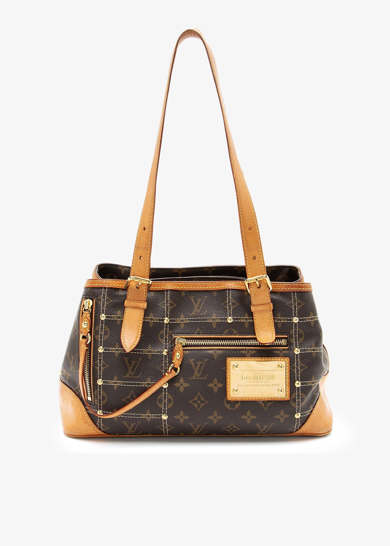 

Riveting satchel, Brown