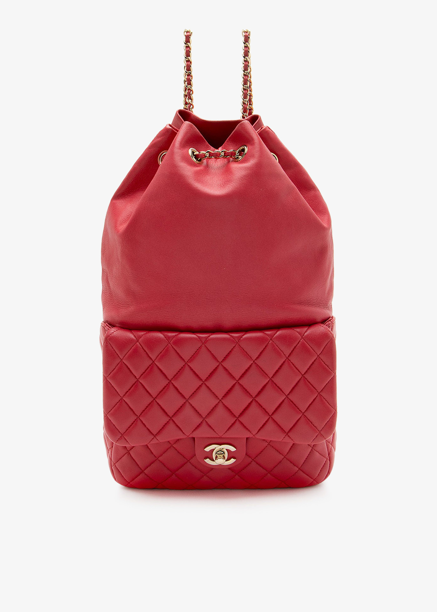 

Quilted Leather Large Seoul backpack, Red