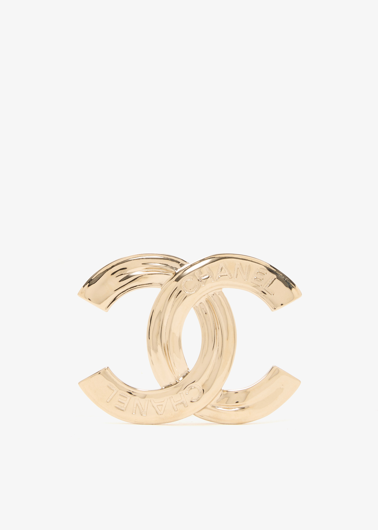 

CC Logo brooch pin, Gold