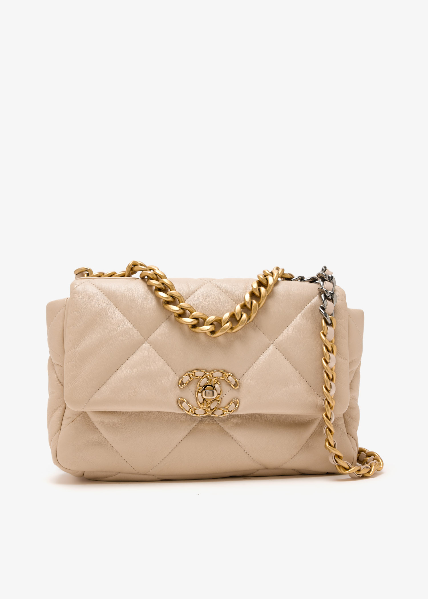 

Small 19 flap bag, Beige