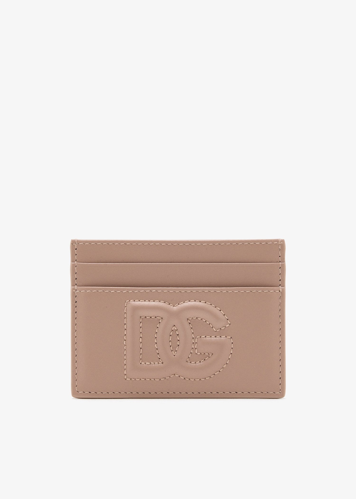 

Logo card holder, Beige