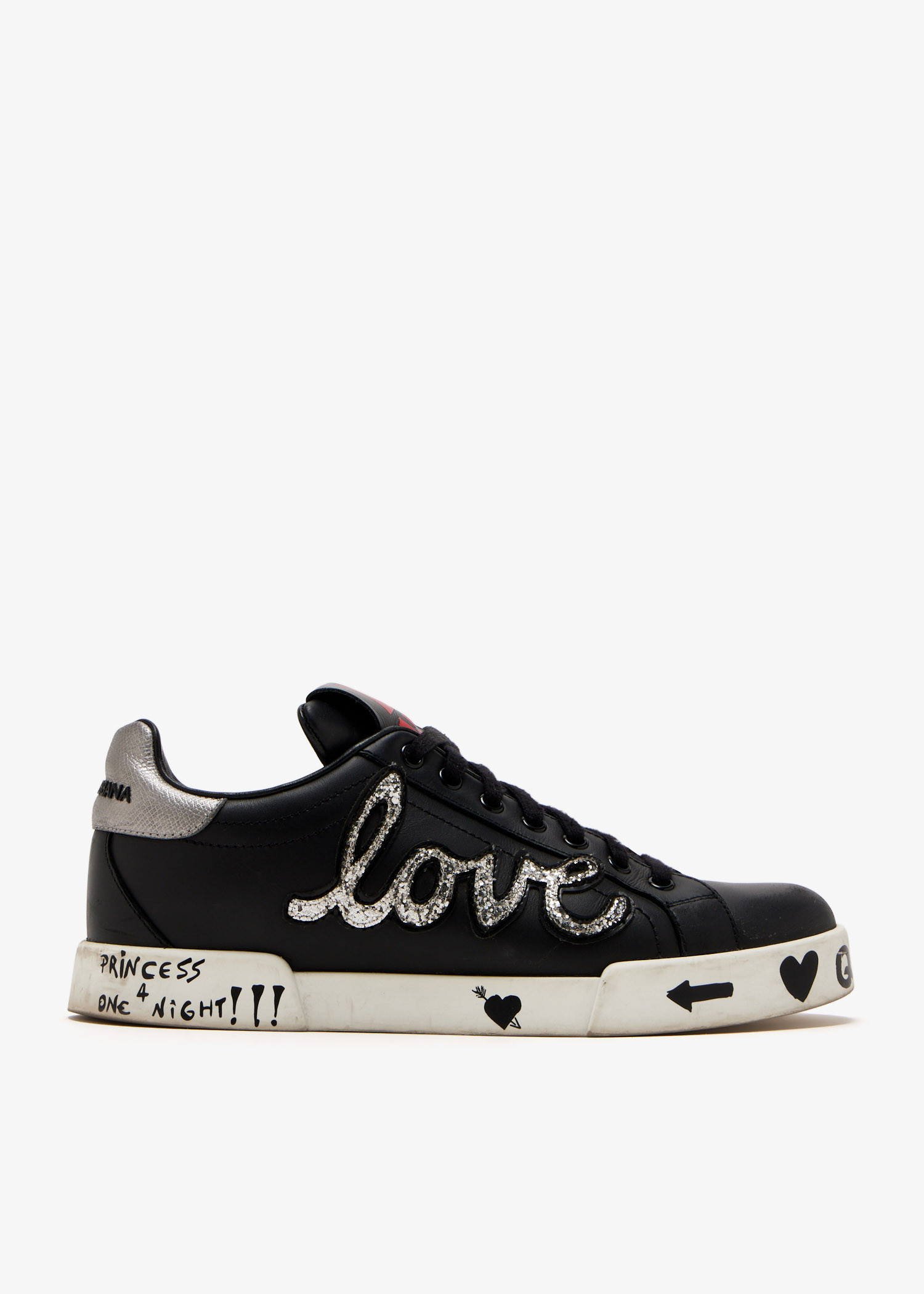 

Portofino Love Patch sneakers, Black