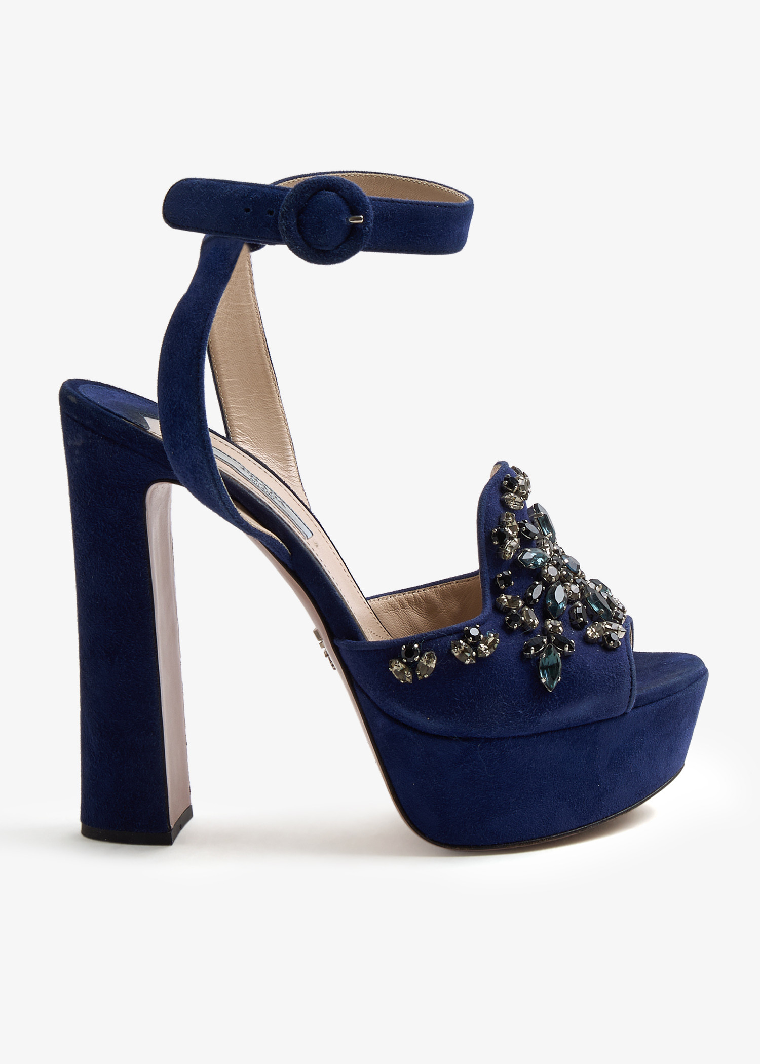 

Crystal-embellished sandals, Blue