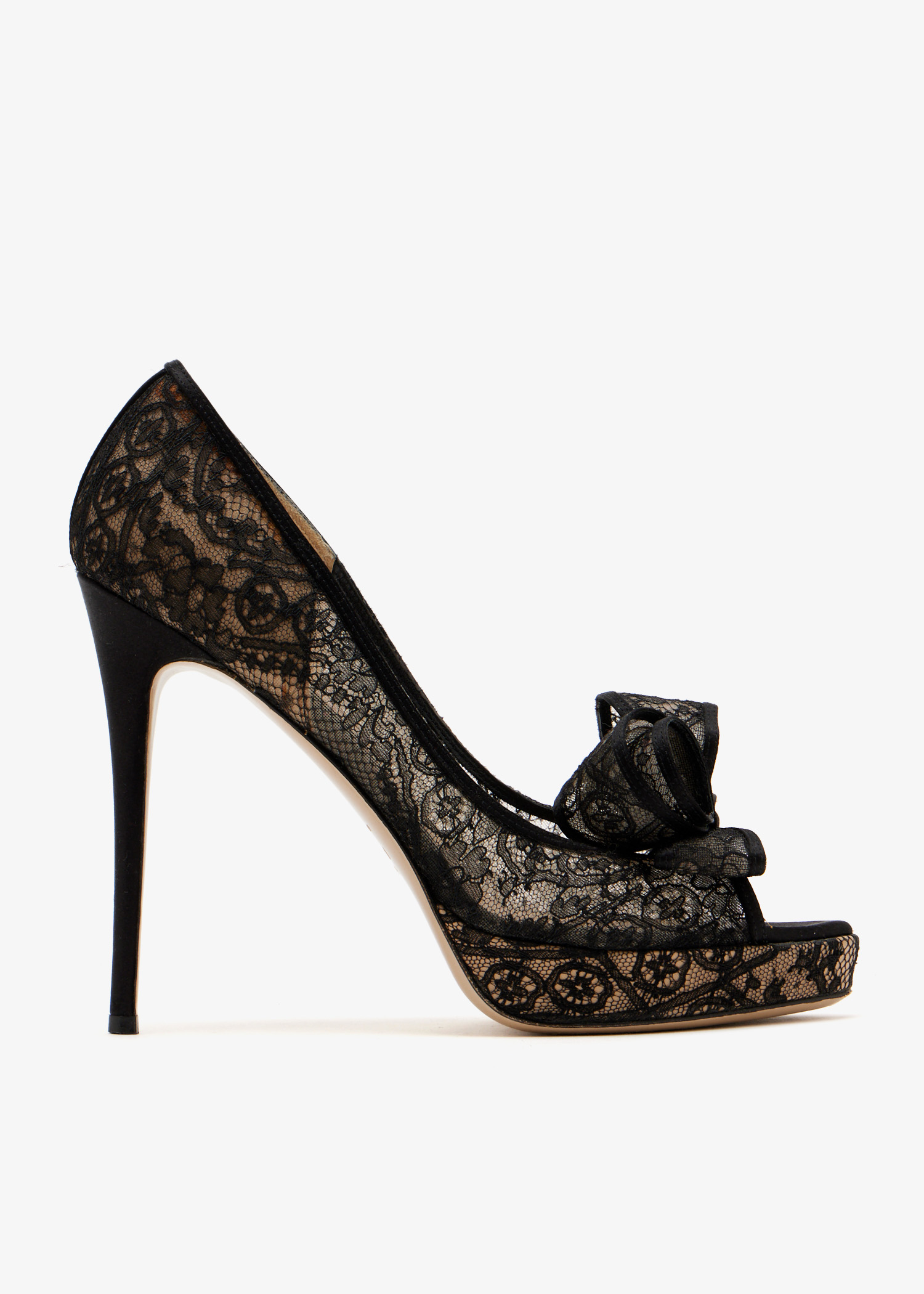 

Lace Bow pumps, Black