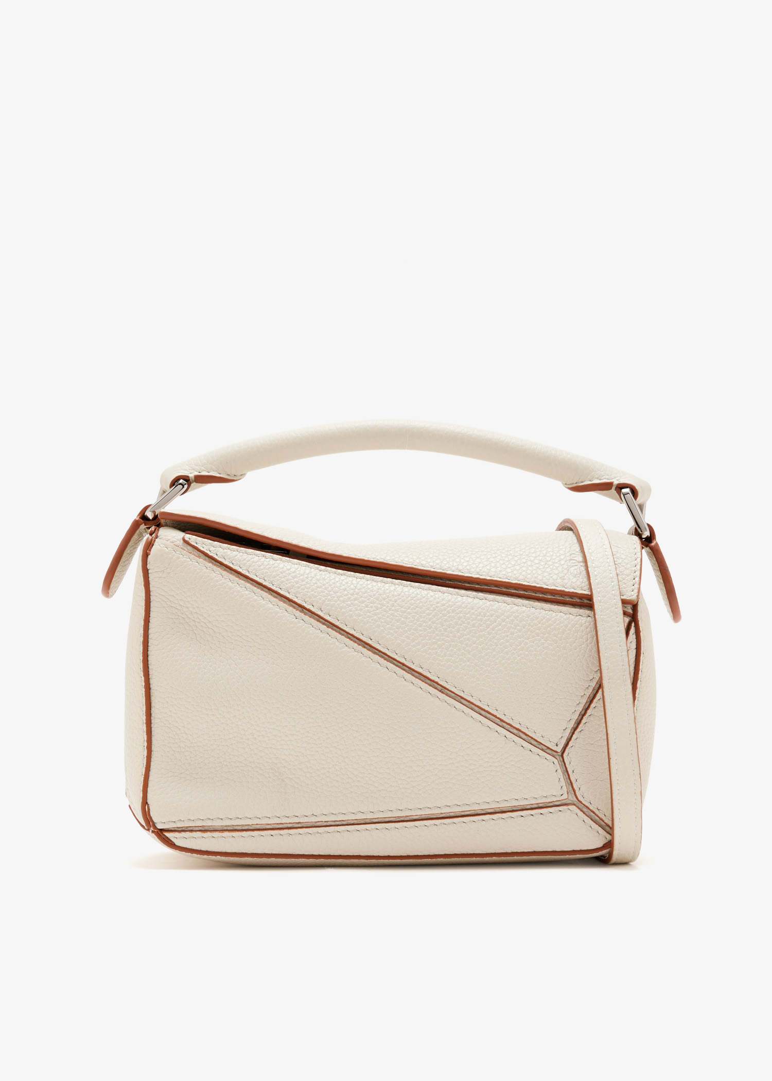 

Mini Puzzle bag, White