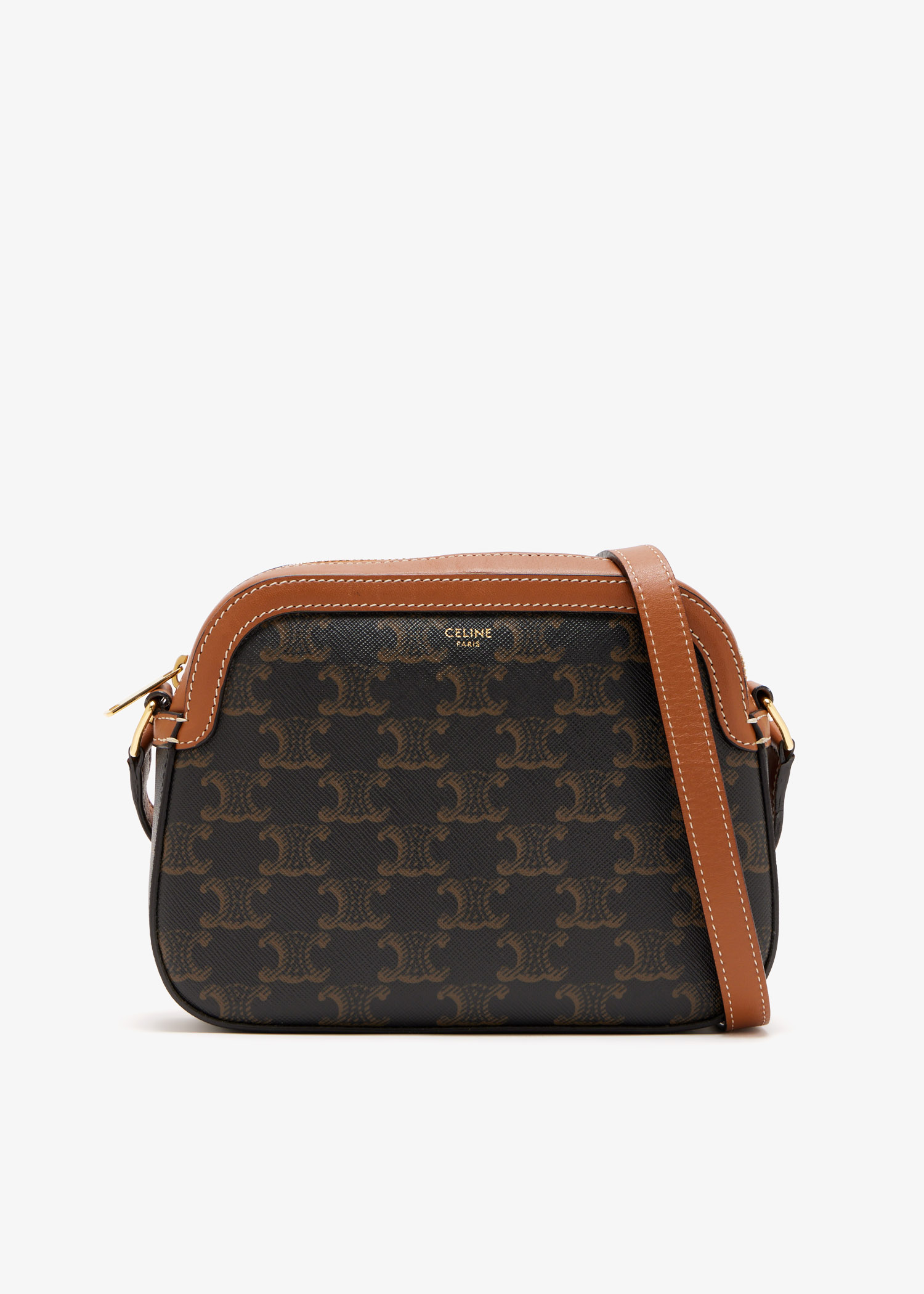 

Triomphe Small Camera bag, Brown