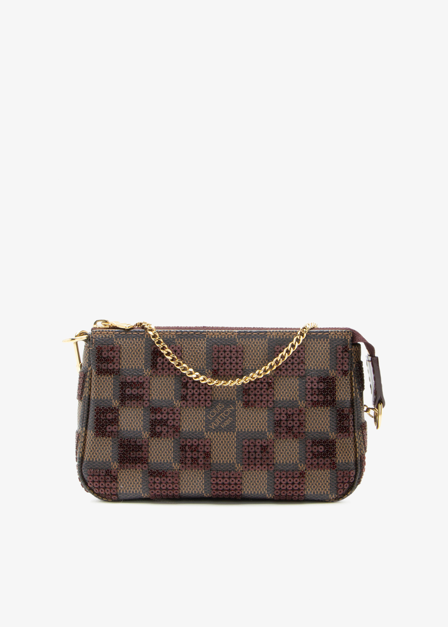 

Limited Edition Paillettes mini accessoires pochette, Brown